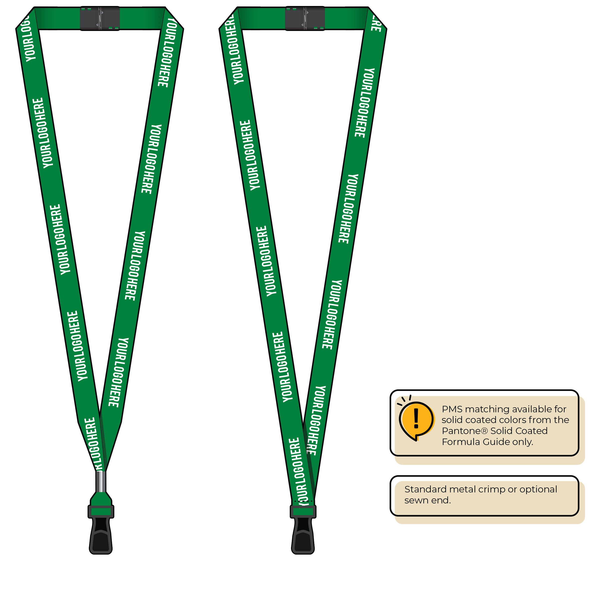 BHML5 | 5/8" Anti-Microbial Silkscreen Lanyards