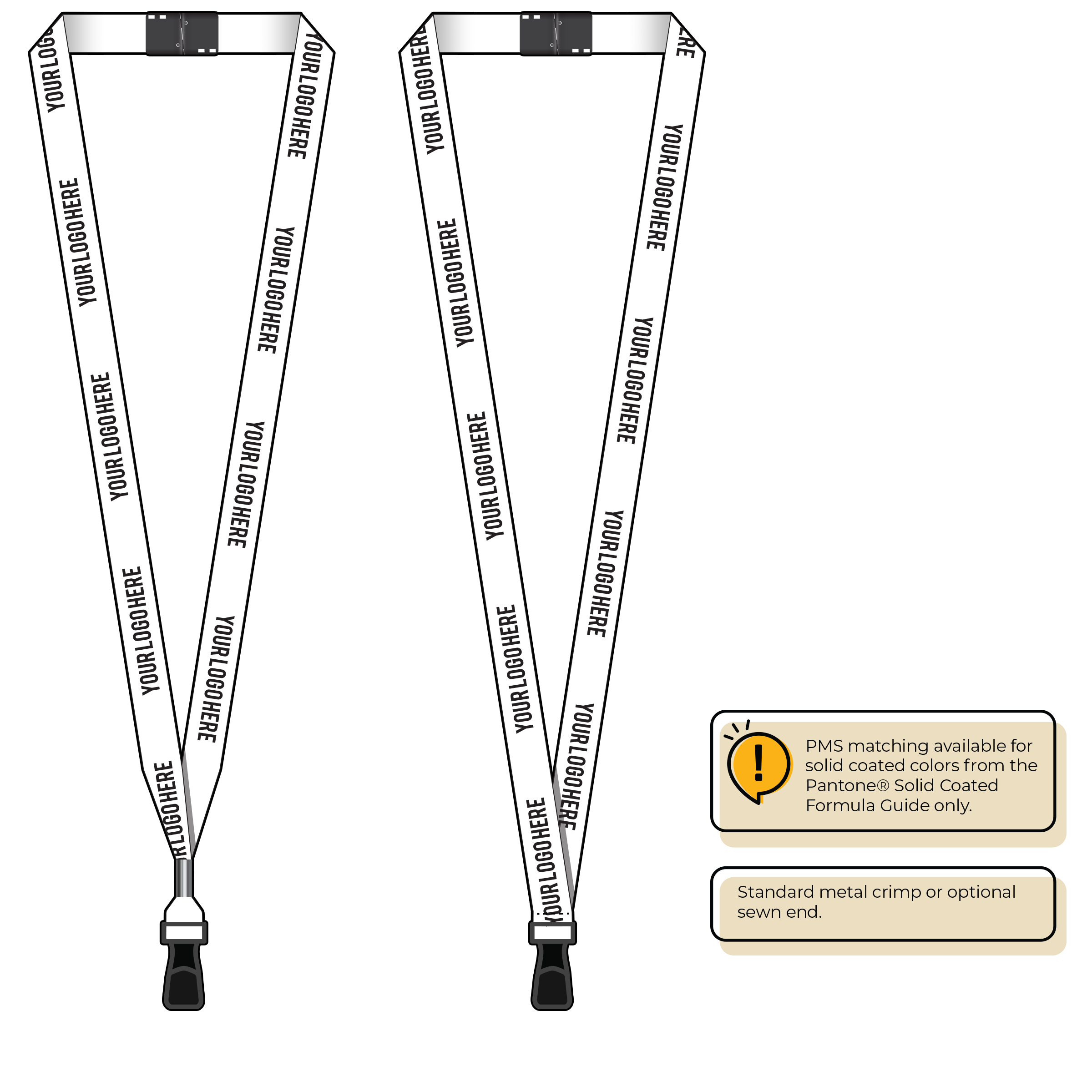 BHML5 | 5/8" Anti-Microbial Silkscreen Lanyards