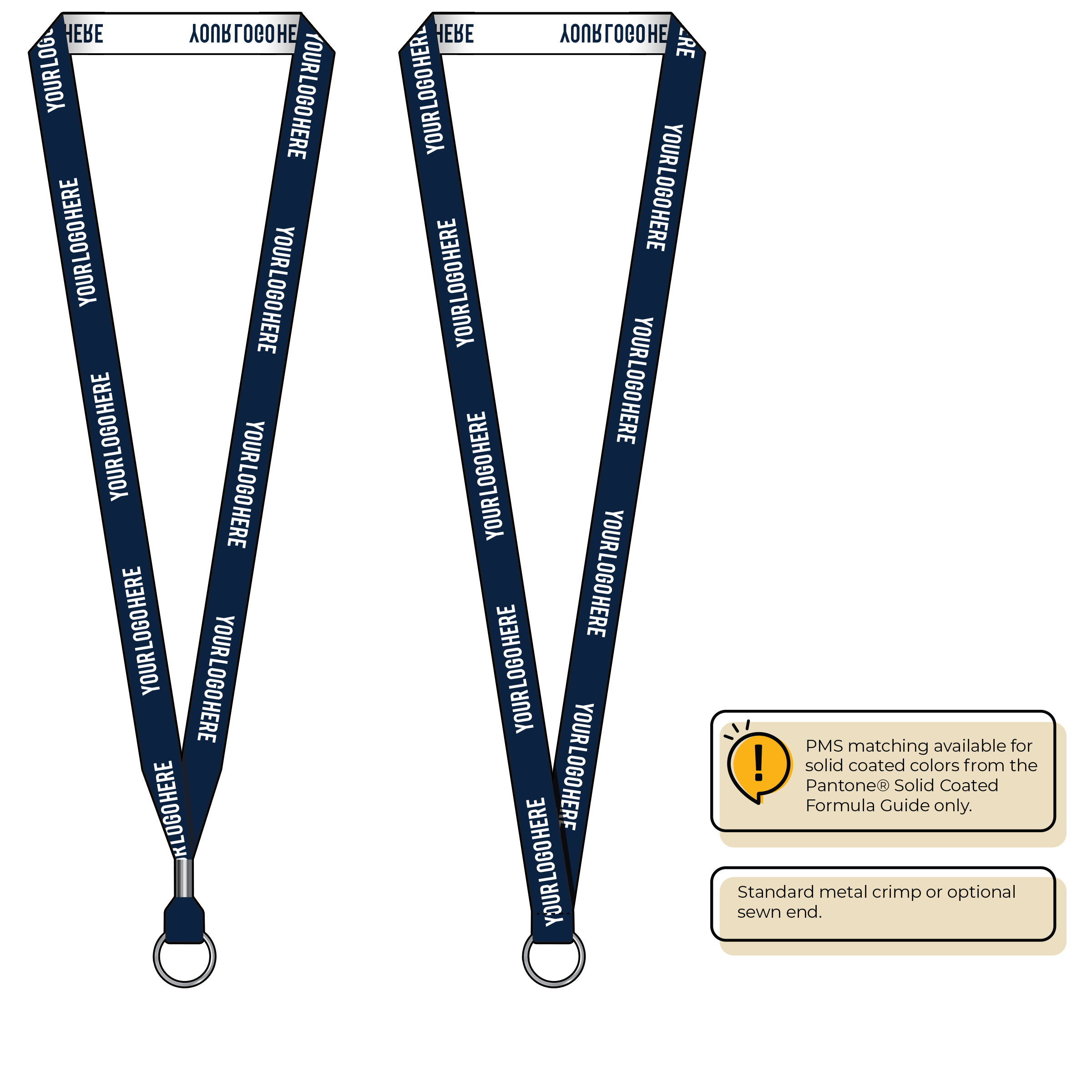 BH0022 | 5/8" Woven Lanyards :: STANDARD END ATTACHMENTS