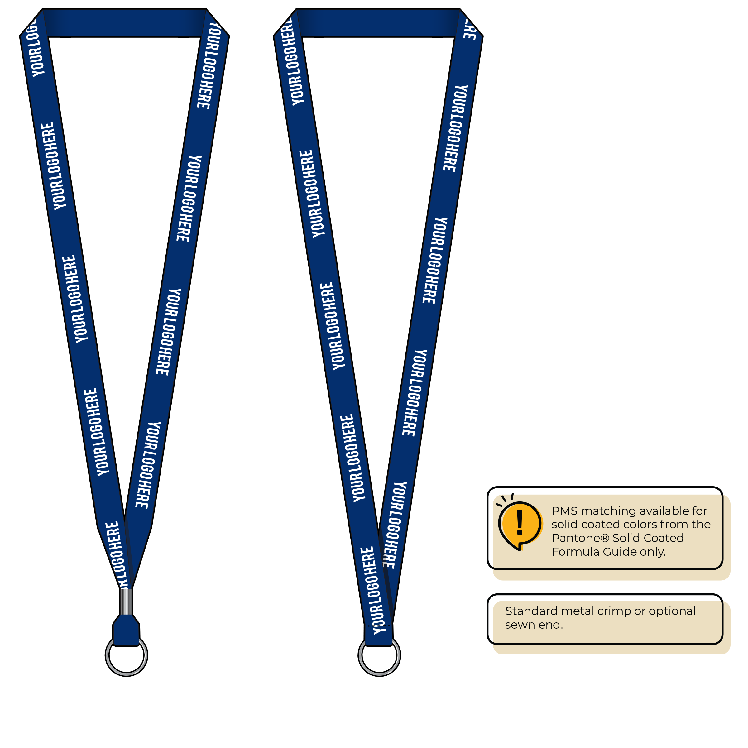 BHML5 | 5/8" Anti-Microbial Silkscreen Lanyards