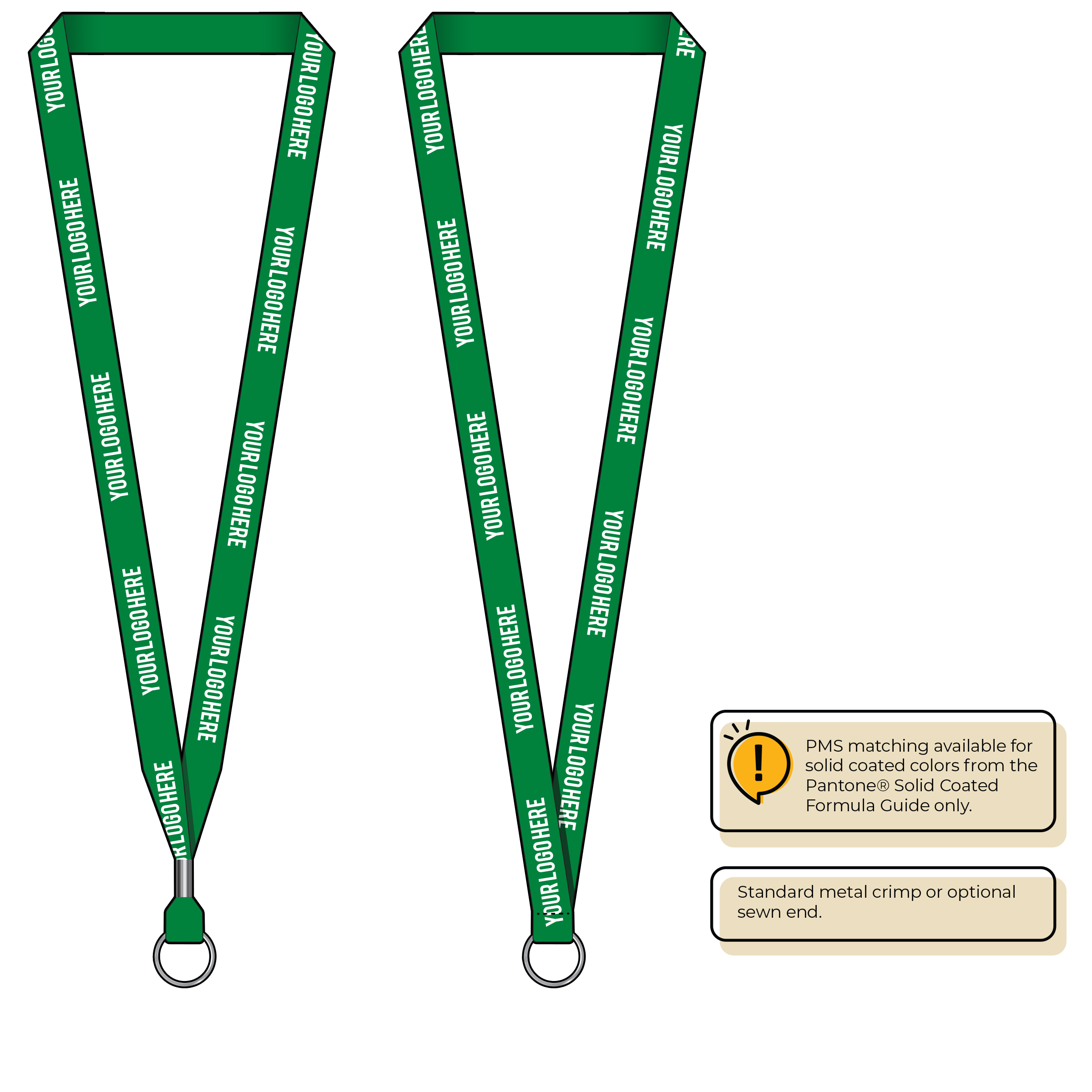 BHML5 | 5/8" Anti-Microbial Silkscreen Lanyards