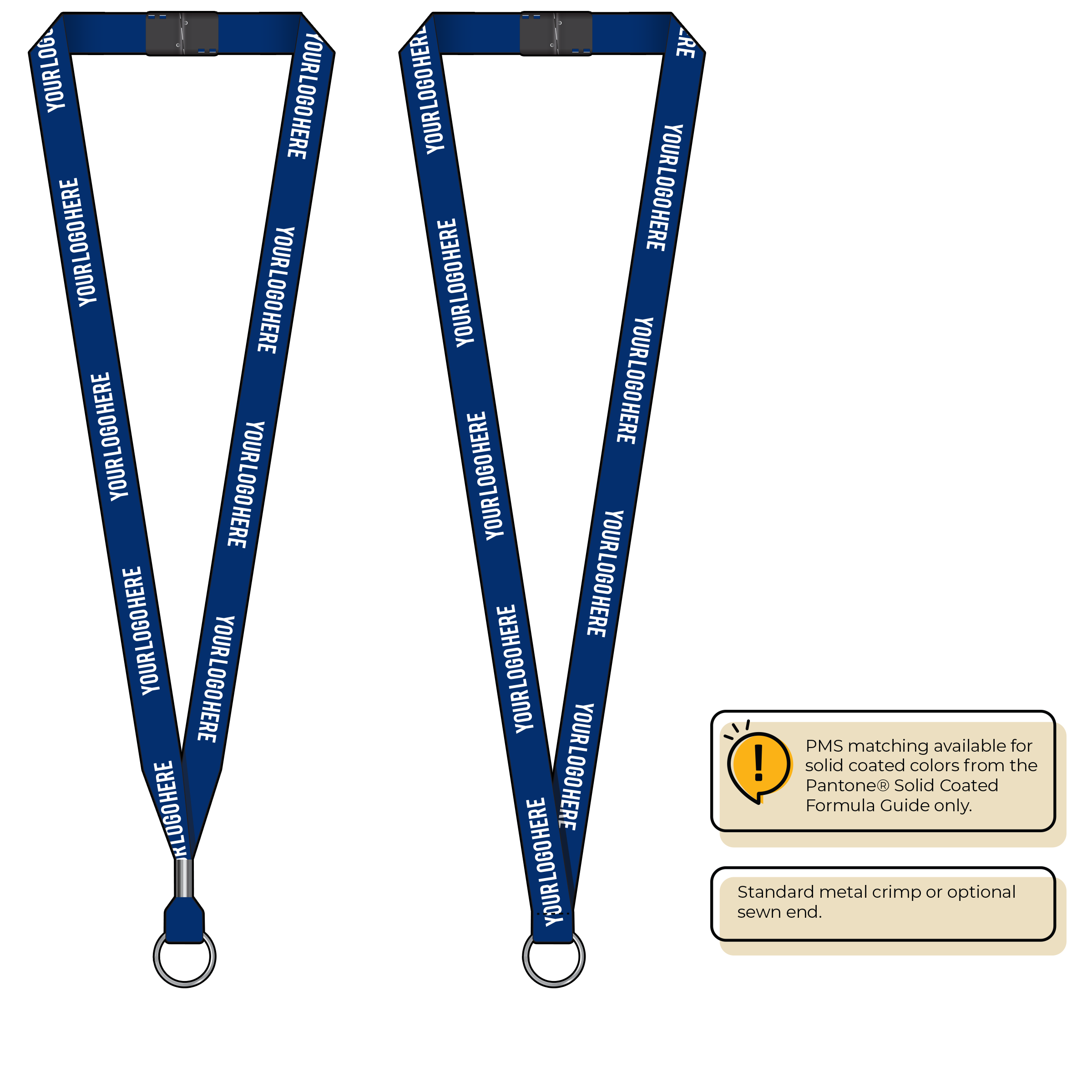 BHML5 | 5/8" Anti-Microbial Silkscreen Lanyards