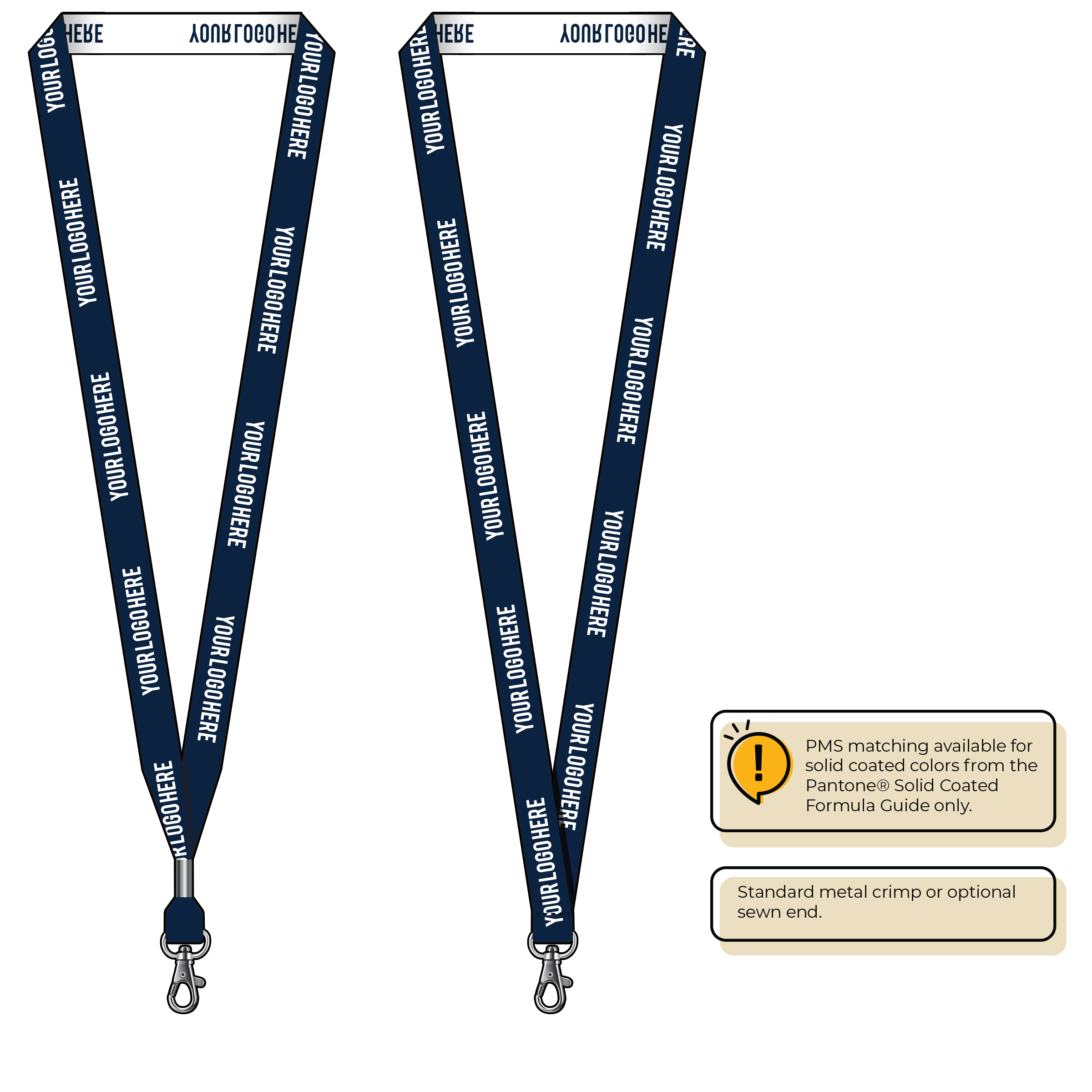 BH0022 | 5/8" Woven Lanyards :: STANDARD END ATTACHMENTS