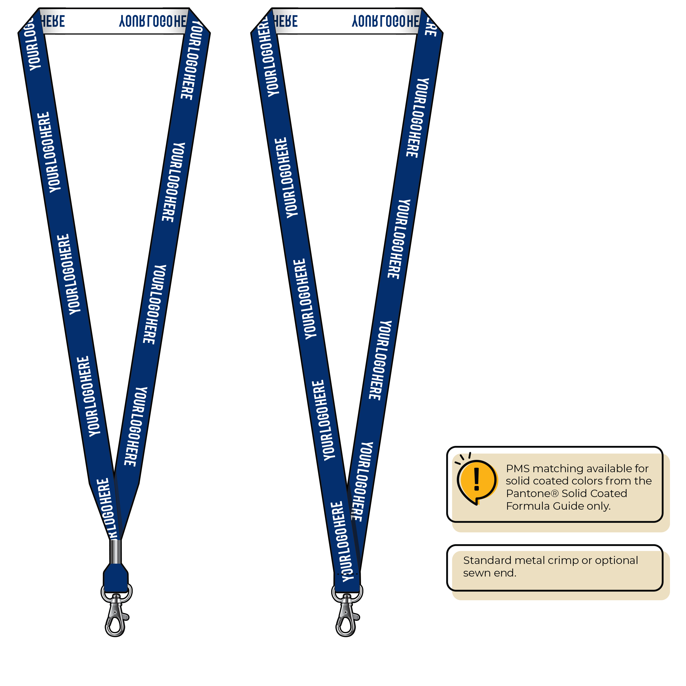 BH0022 | 5/8" Woven Lanyards :: STANDARD END ATTACHMENTS
