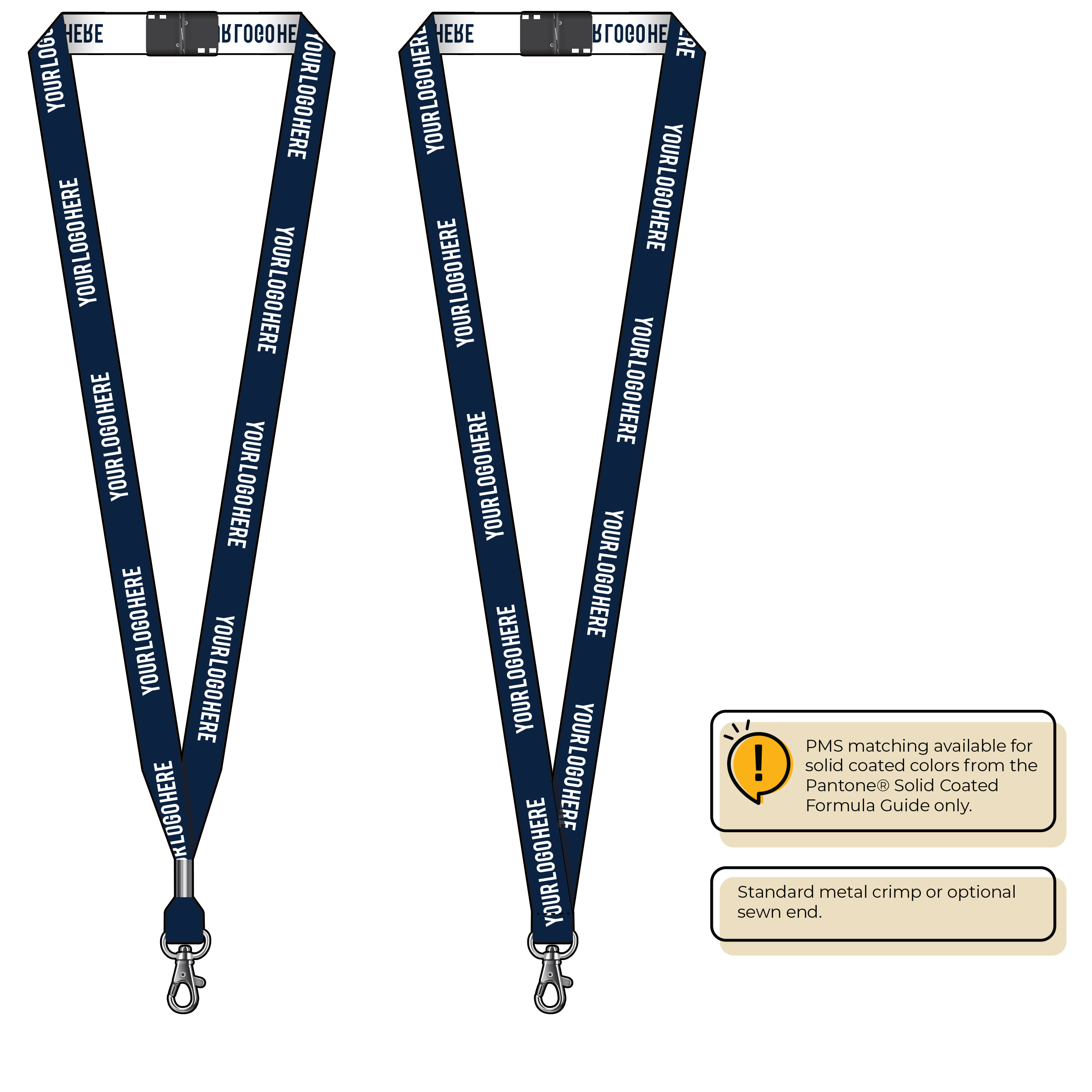 BH0022 | 5/8" Woven Lanyards :: STANDARD END ATTACHMENTS
