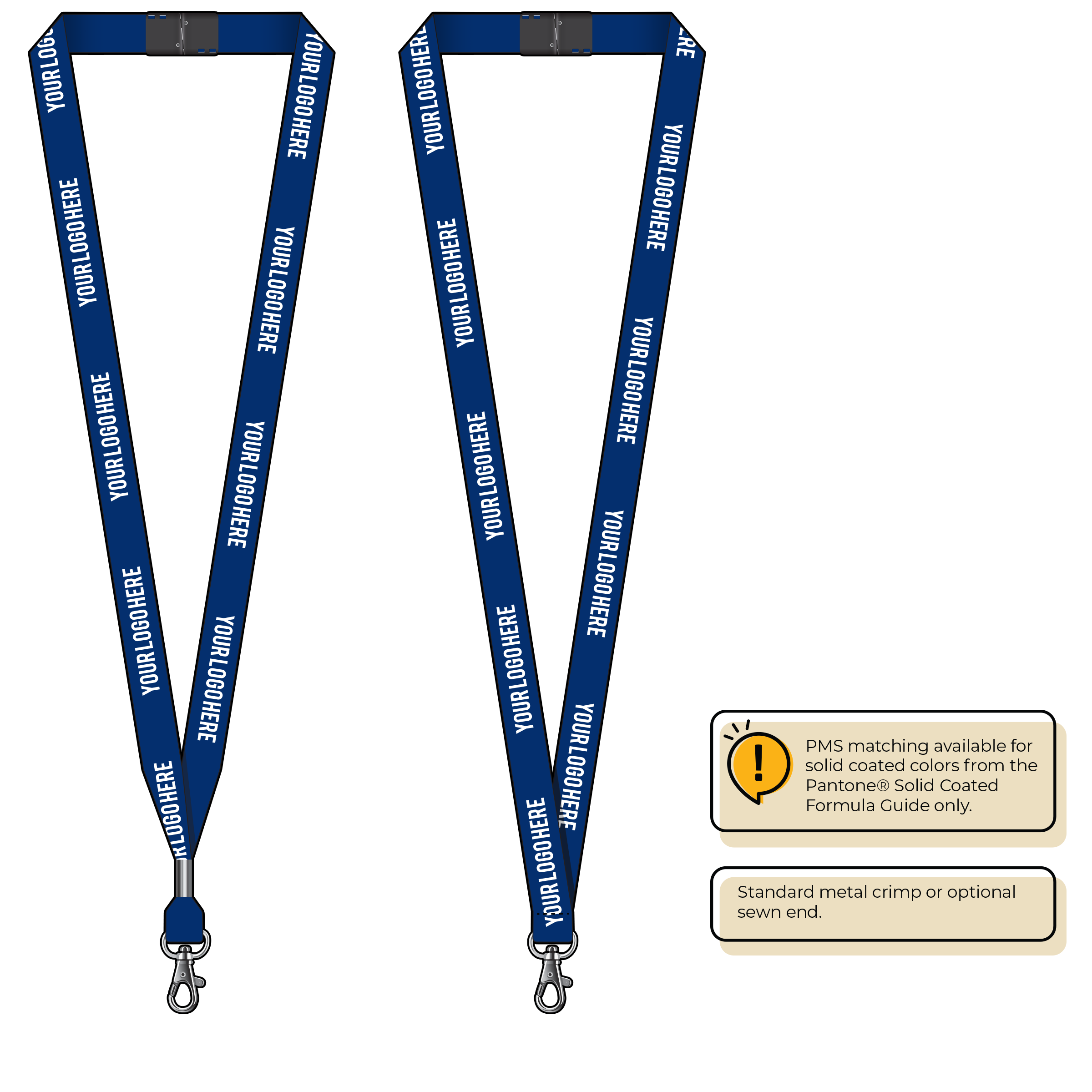 BHML5 | 5/8" Anti-Microbial Silkscreen Lanyards