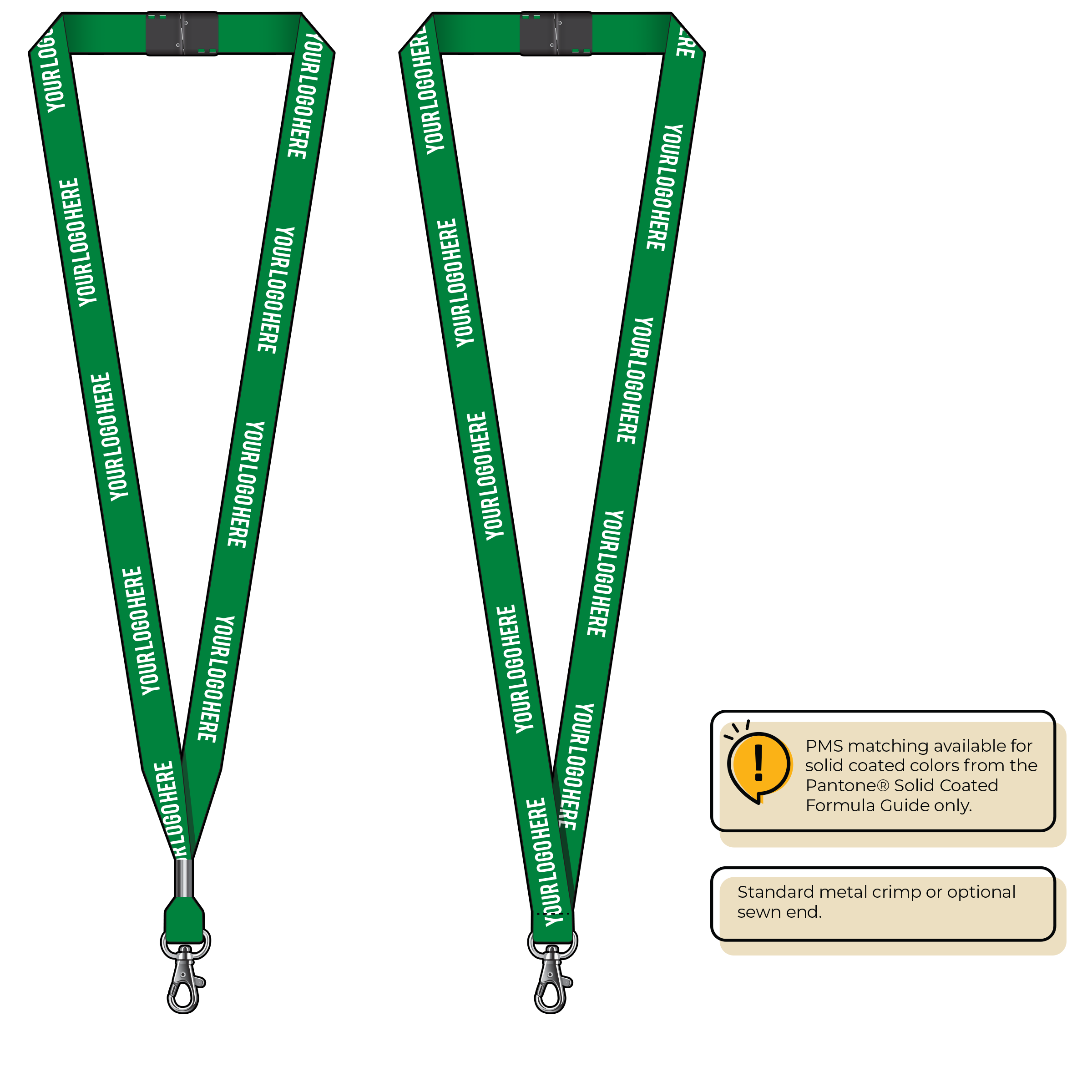 BHML5 | 5/8" Anti-Microbial Silkscreen Lanyards