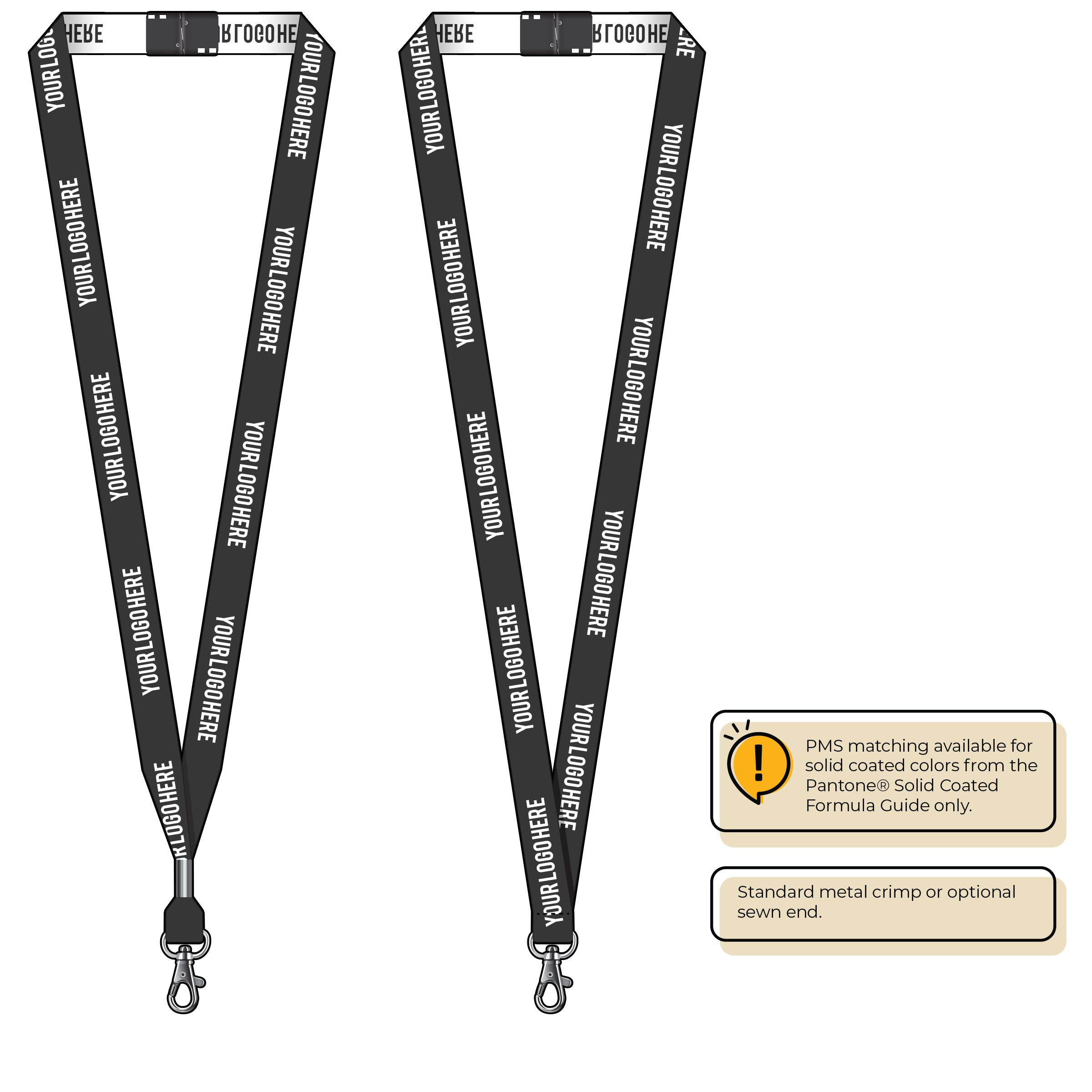 BH0022 | 5/8" Woven Lanyards :: STANDARD END ATTACHMENTS