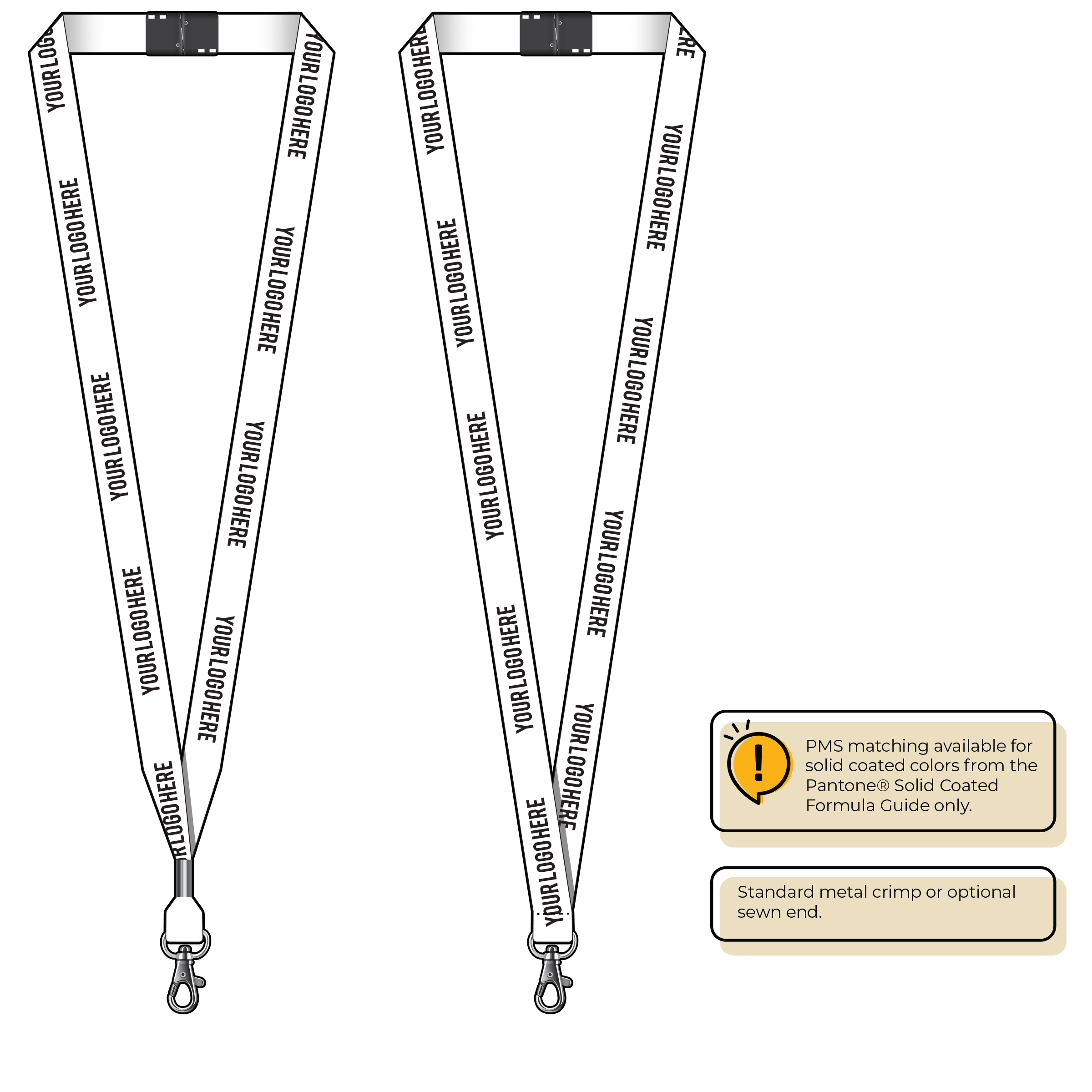 BHML5 | 5/8" Anti-Microbial Silkscreen Lanyards