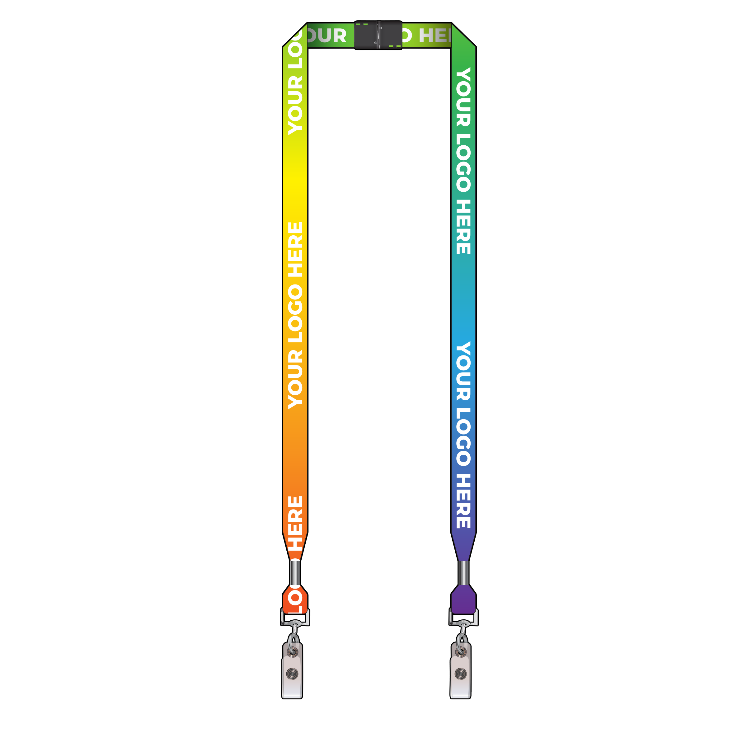 BH0002US | 5/8" Made in USA Dye Sublimation Lanyards