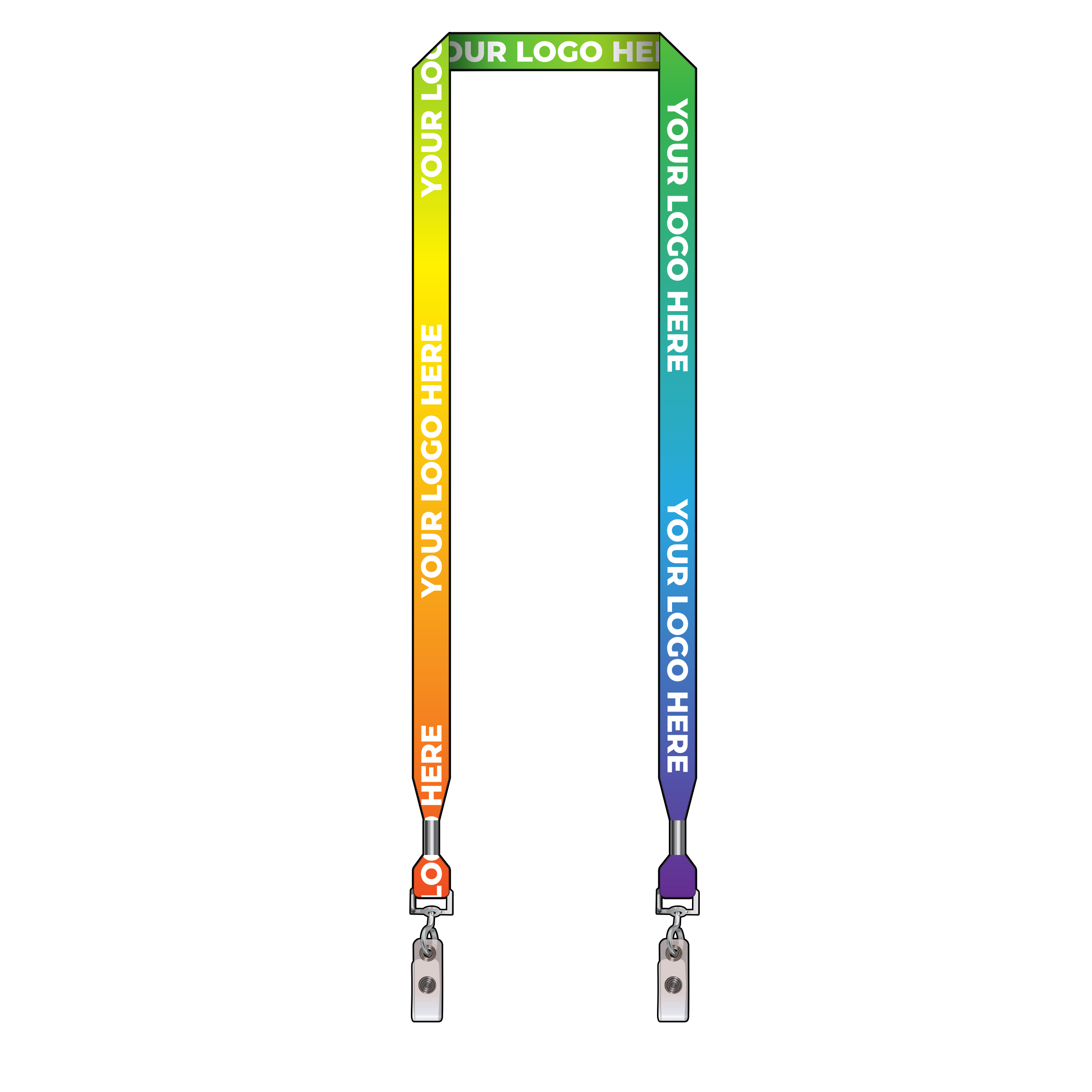 BH0002US | 5/8" Made in USA Dye Sublimation Lanyards