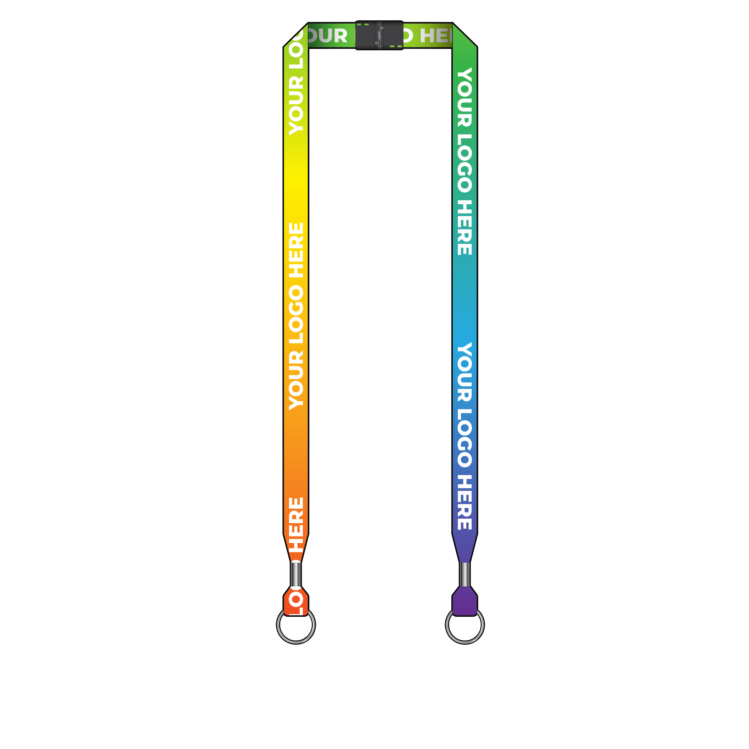 BH0002US | 5/8" Made in USA Dye Sublimation Lanyards