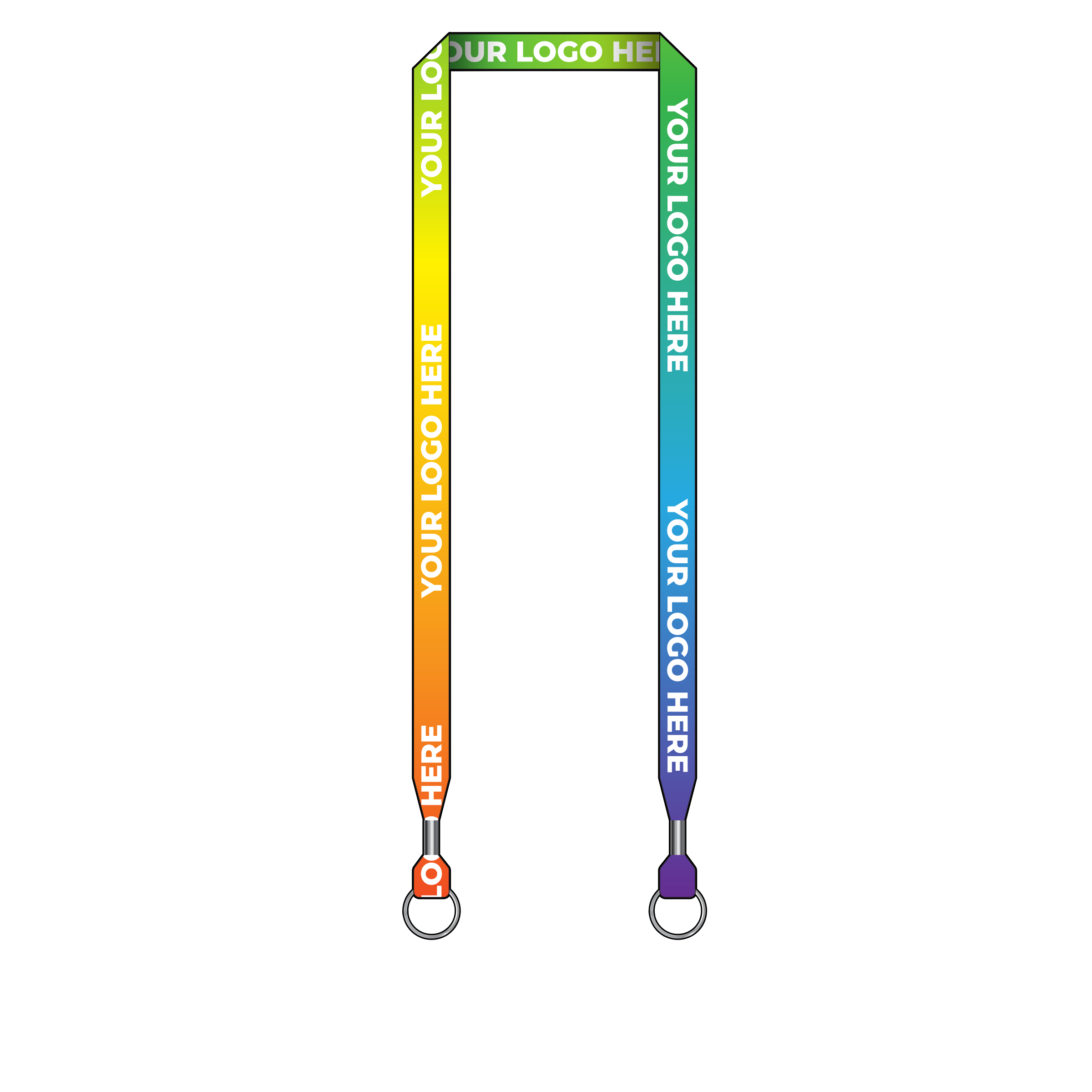 BH0002US | 5/8" Made in USA Dye Sublimation Lanyards