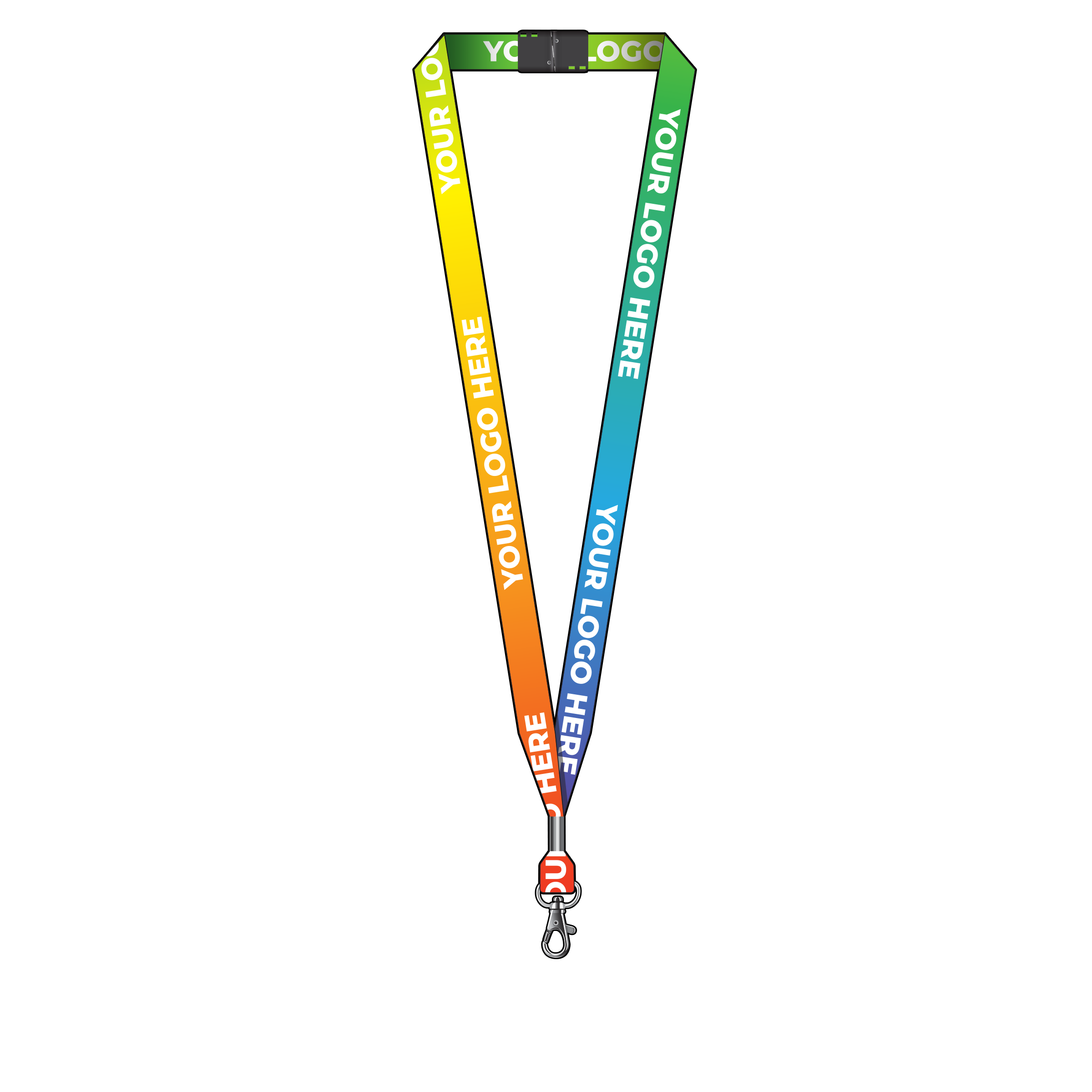 BH0002US | 5/8" Made in USA Dye Sublimation Lanyards