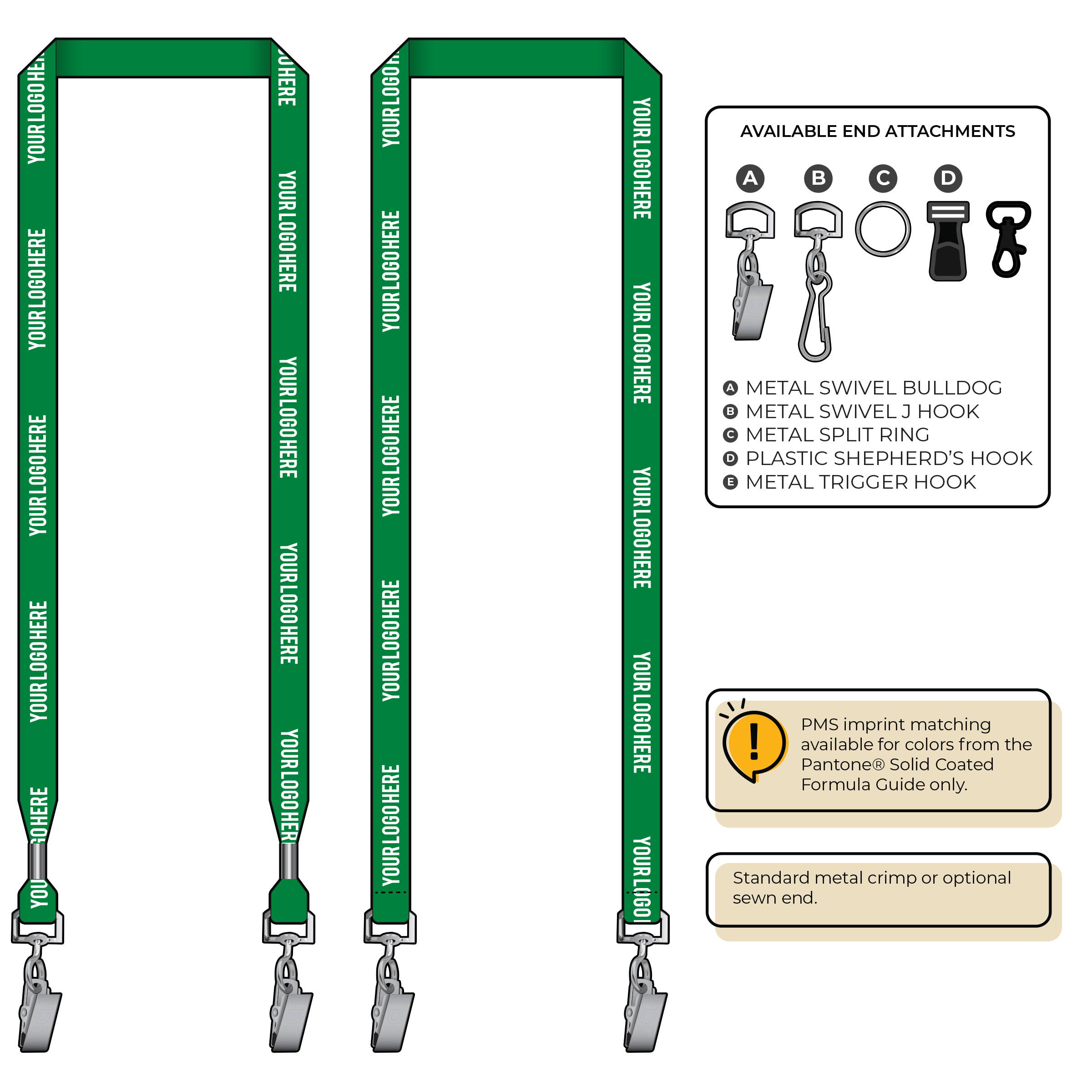 BHML5 | 5/8" Anti-Microbial Silkscreen Lanyards