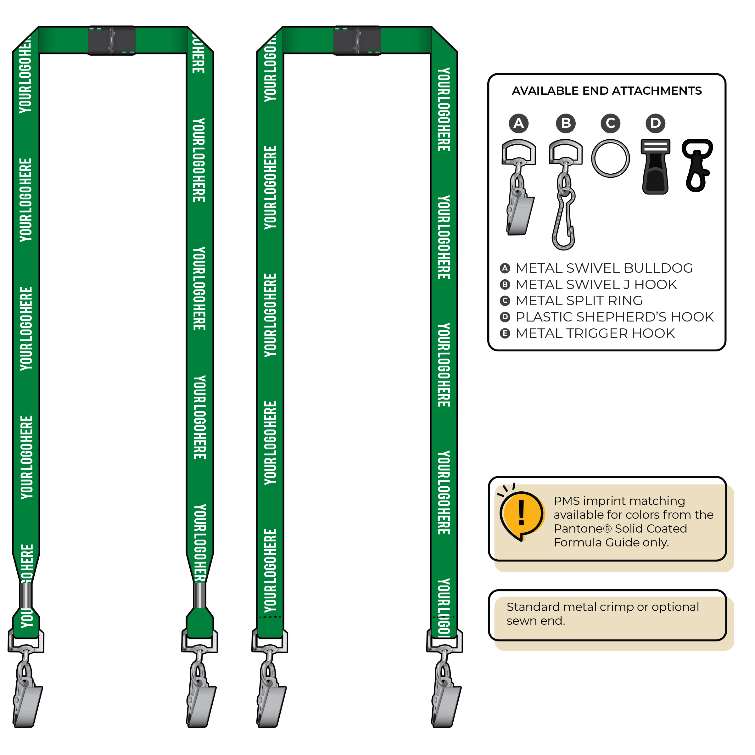 BHML5 | 5/8" Anti-Microbial Silkscreen Lanyards