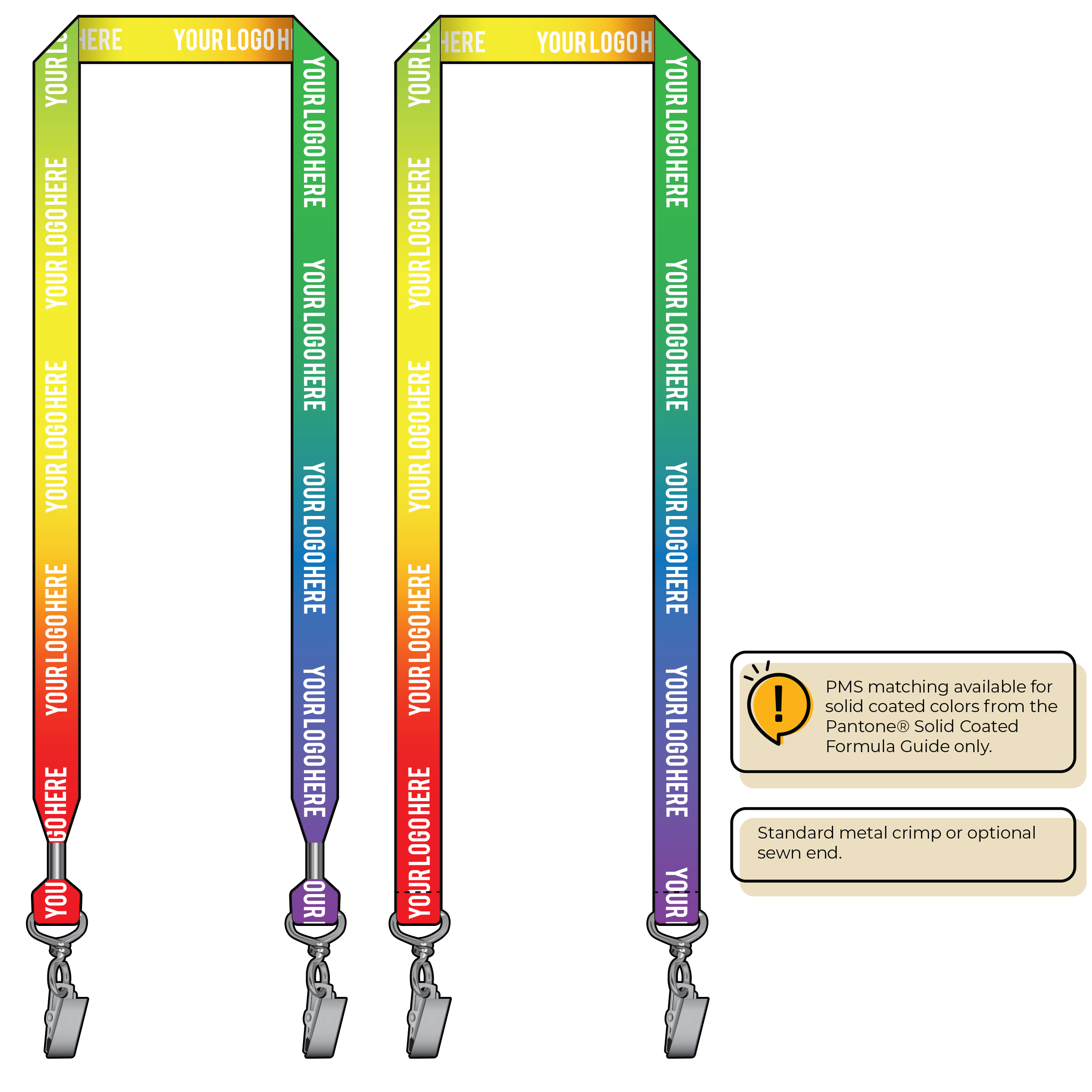 BH0003 | 3/4" Imported Dye Sublimation Lanyards