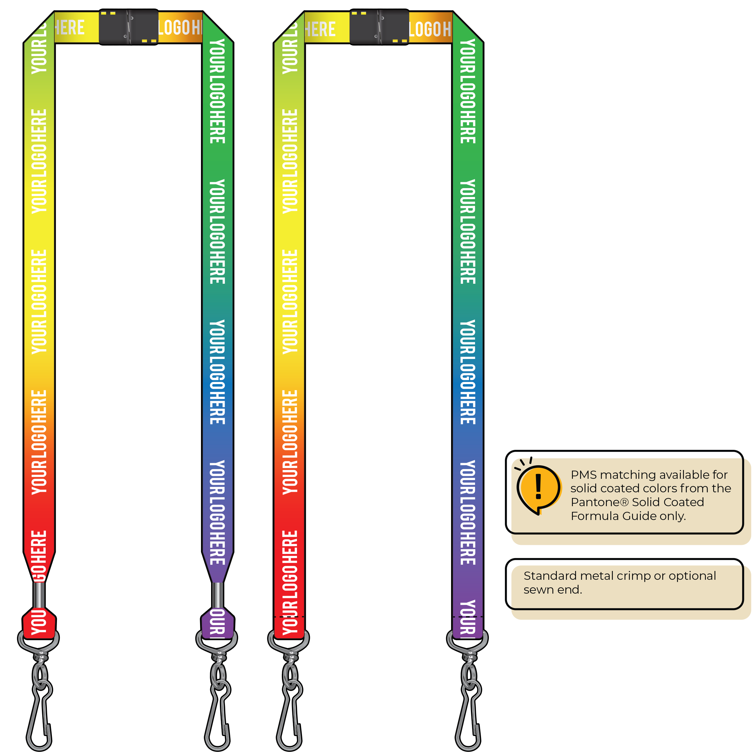 BH0003 | 3/4" Imported Dye Sublimation Lanyards