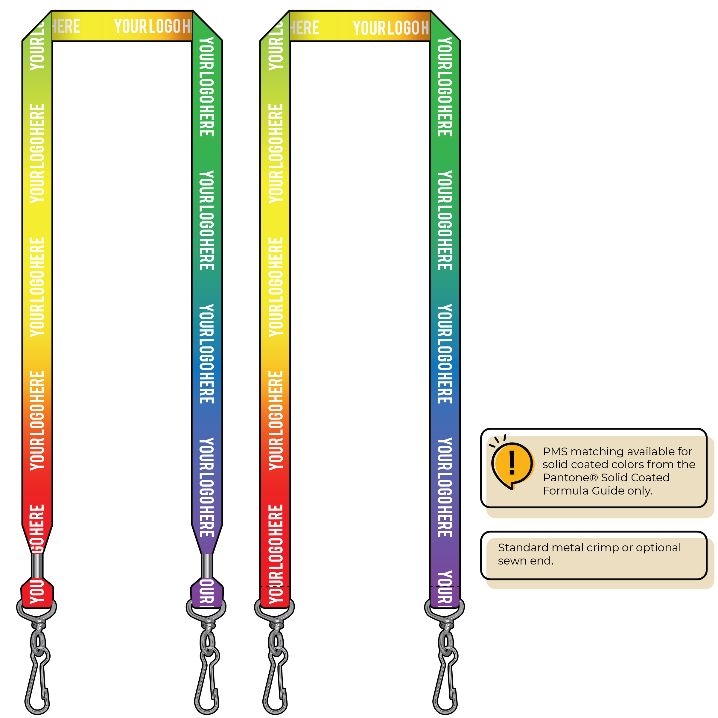 BH0003 | 3/4" Imported Dye Sublimation Lanyards