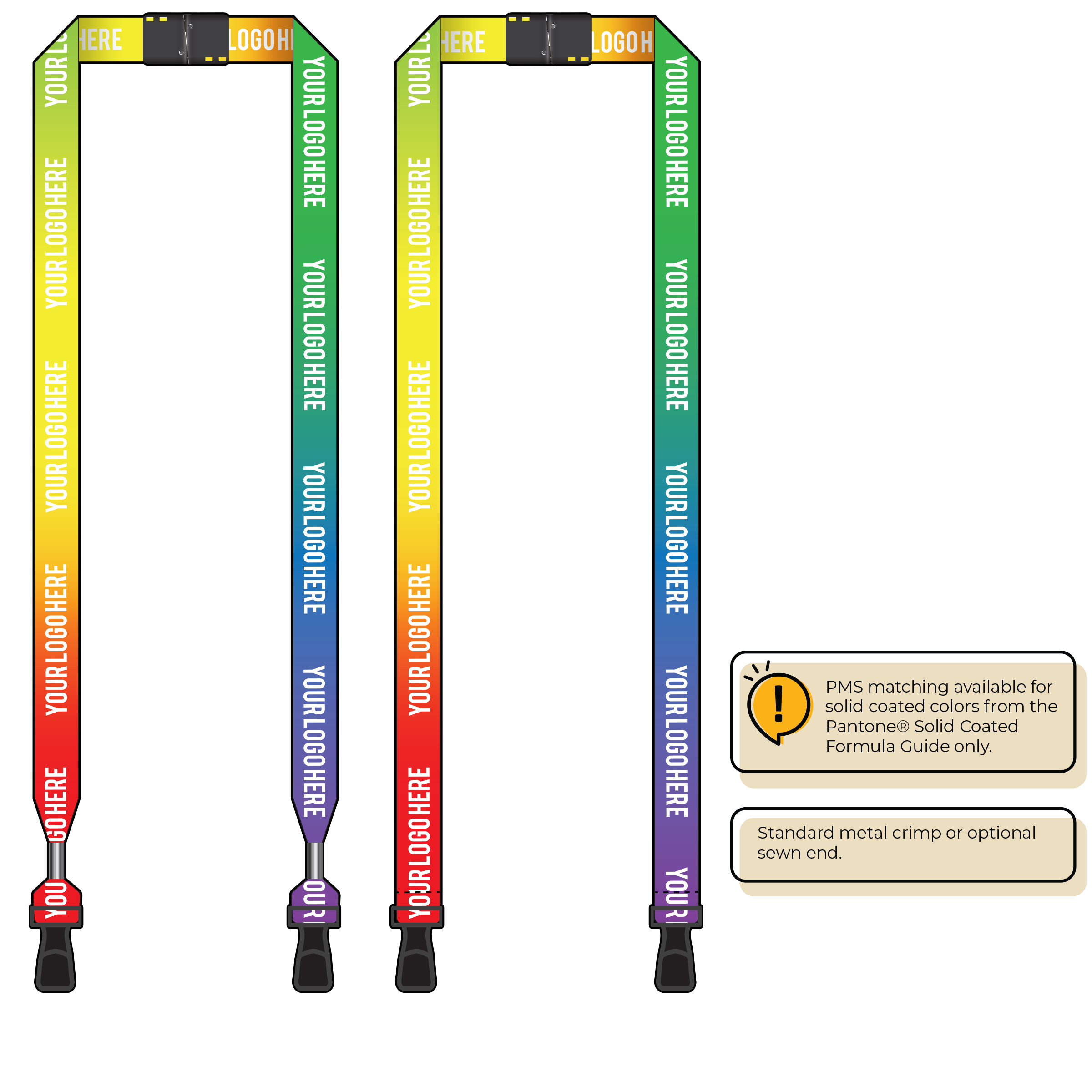 BH0003 | 3/4" Imported Dye Sublimation Lanyards