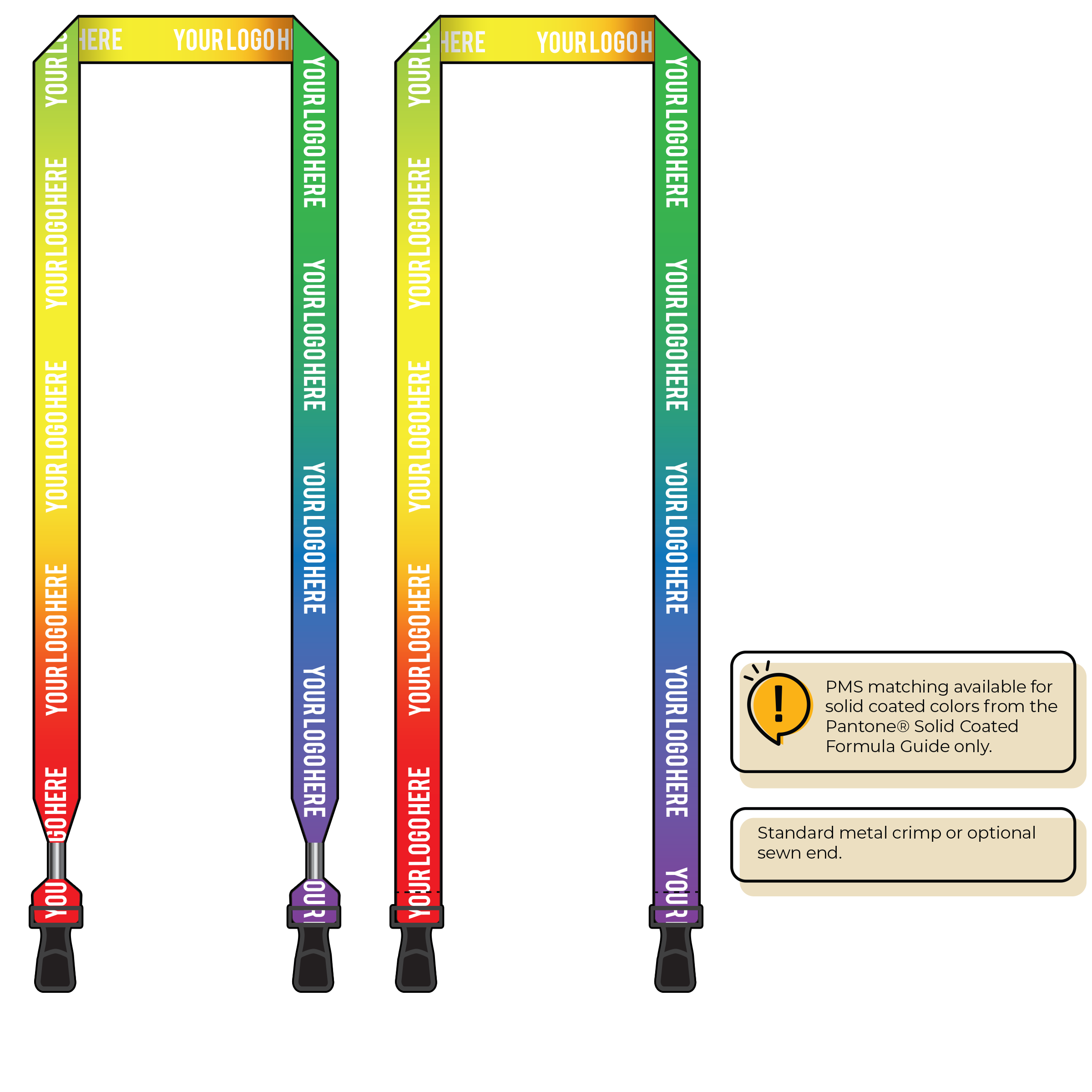 BH0003 | 3/4" Imported Dye Sublimation Lanyards