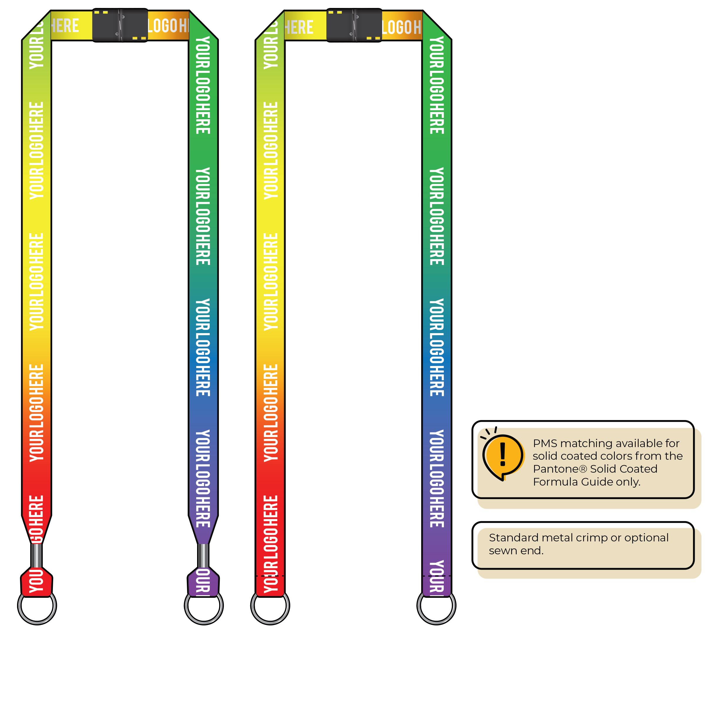 BH0003 | 3/4" Imported Dye Sublimation Lanyards