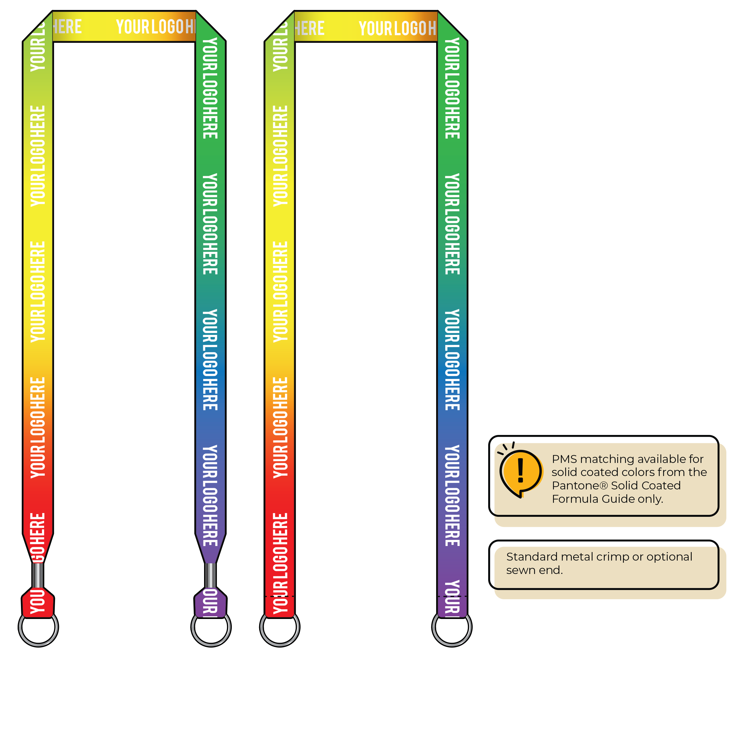BH0003 | 3/4" Imported Dye Sublimation Lanyards
