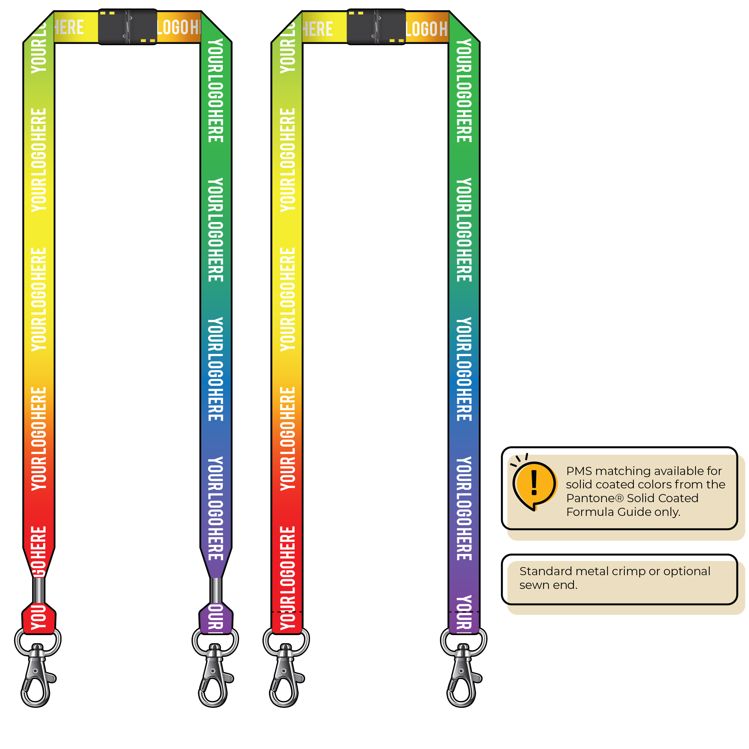 BH0003 | 3/4" Imported Dye Sublimation Lanyards