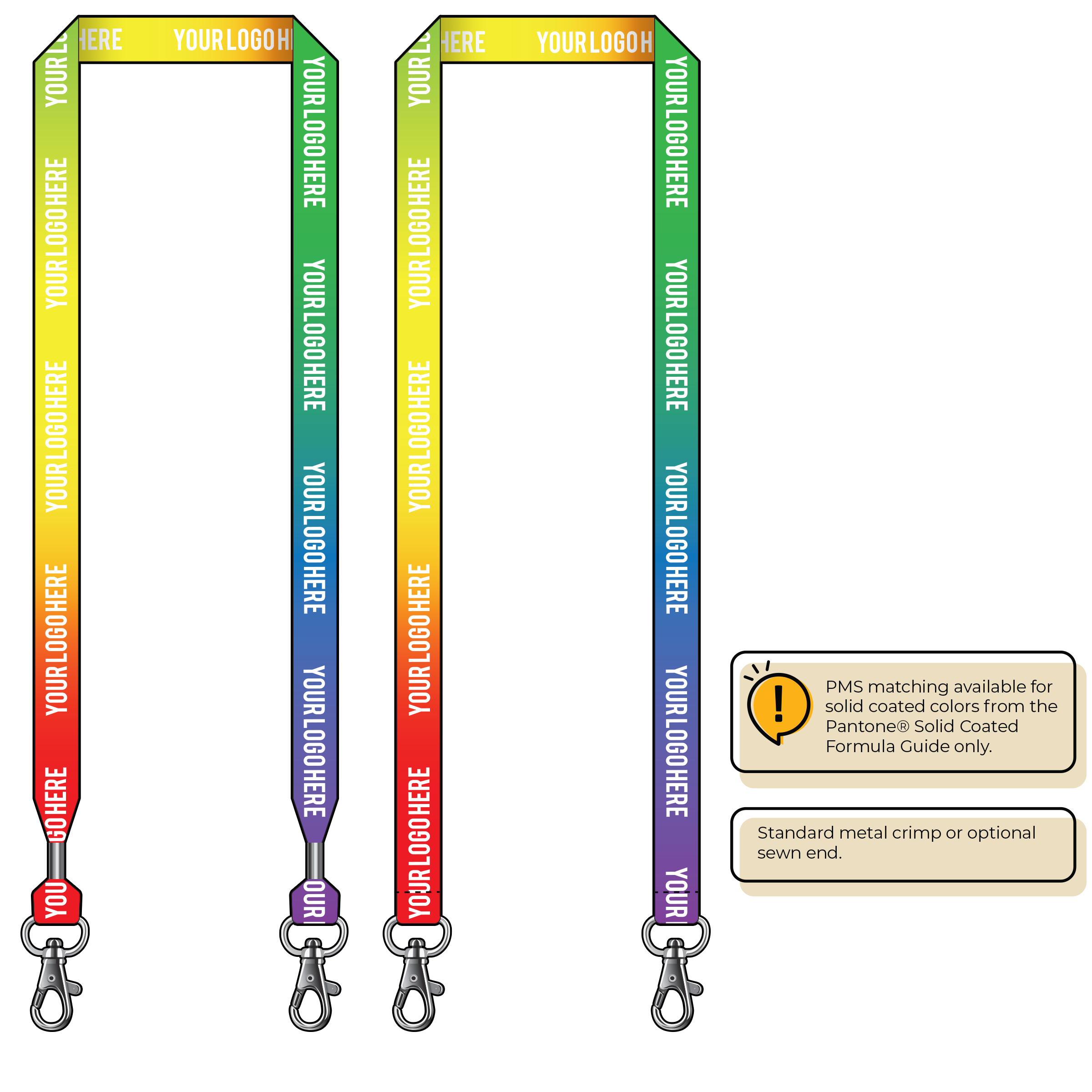 BH0003 | 3/4" Imported Dye Sublimation Lanyards