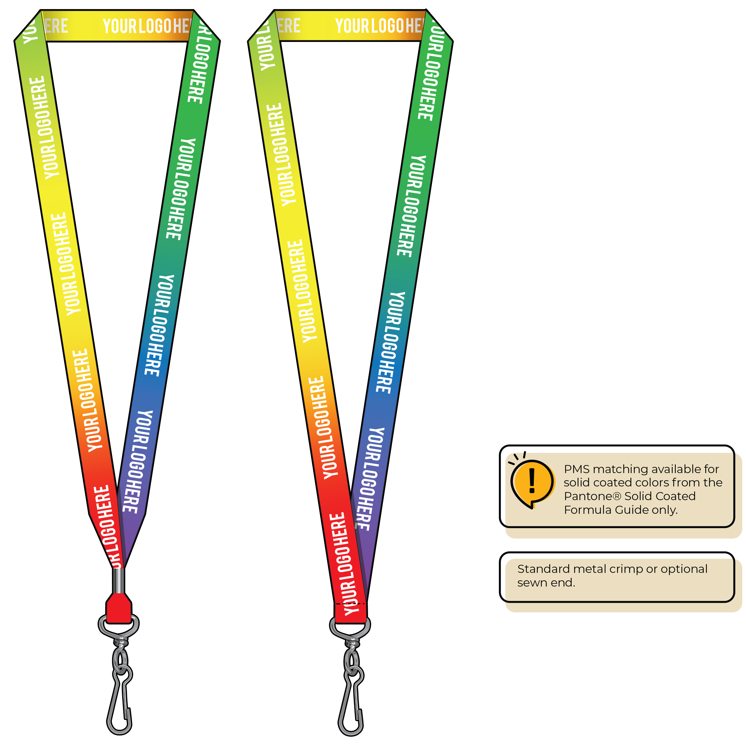 BH0003 | 3/4" Imported Dye Sublimation Lanyards