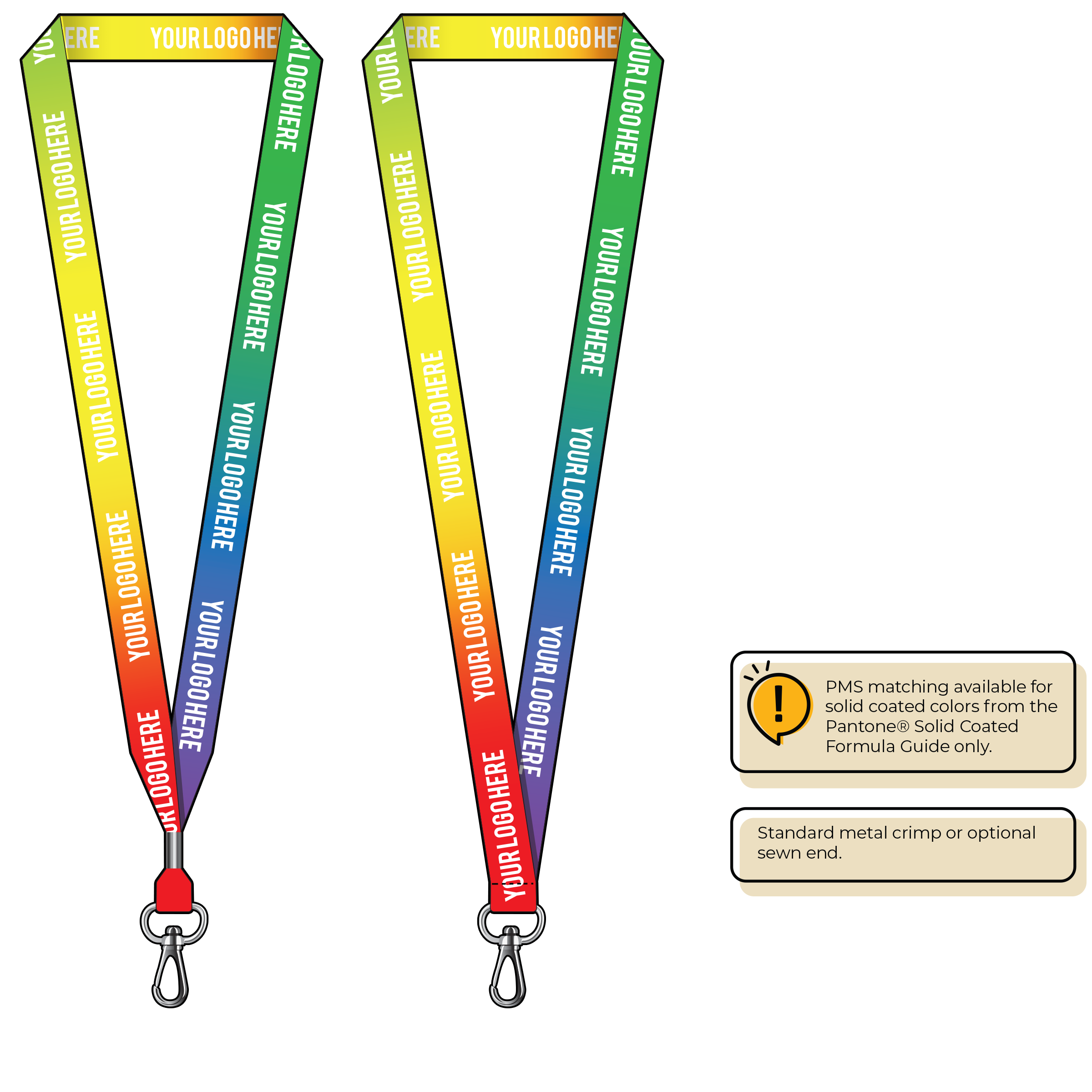 BH0003 | 3/4" Imported Dye Sublimation Lanyards