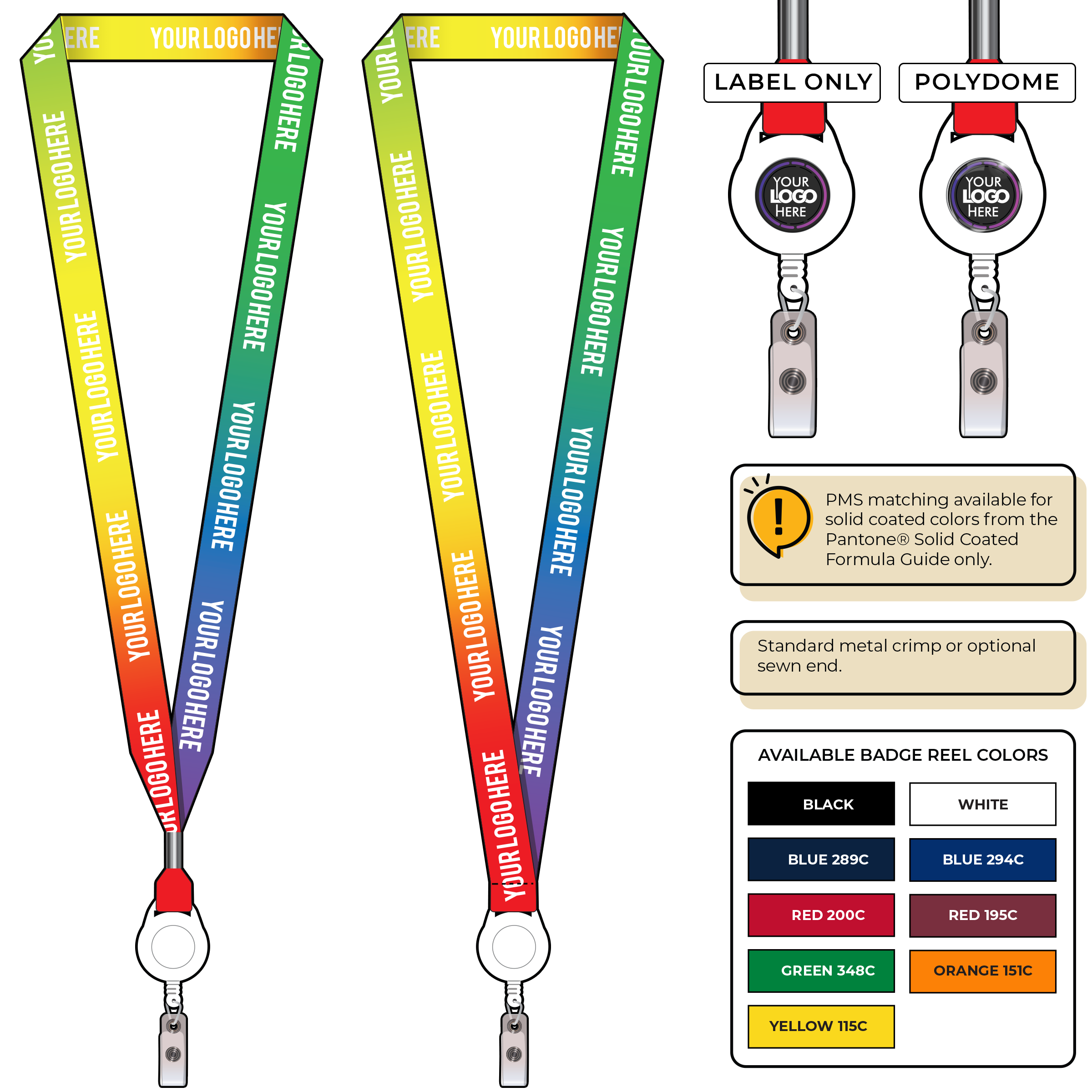 BH0003 | 3/4" Imported Dye Sublimation Lanyards