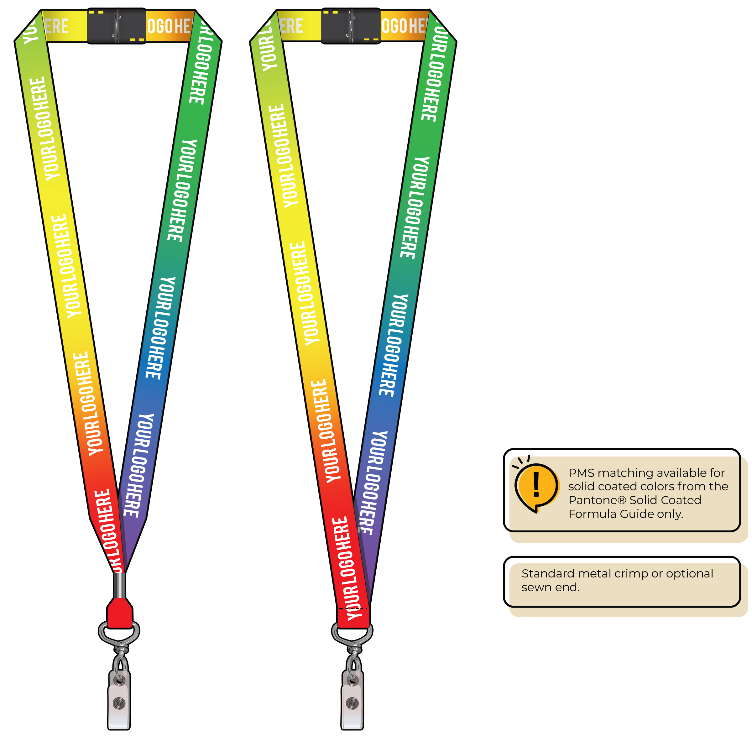 BH0003 | 3/4" Imported Dye Sublimation Lanyards