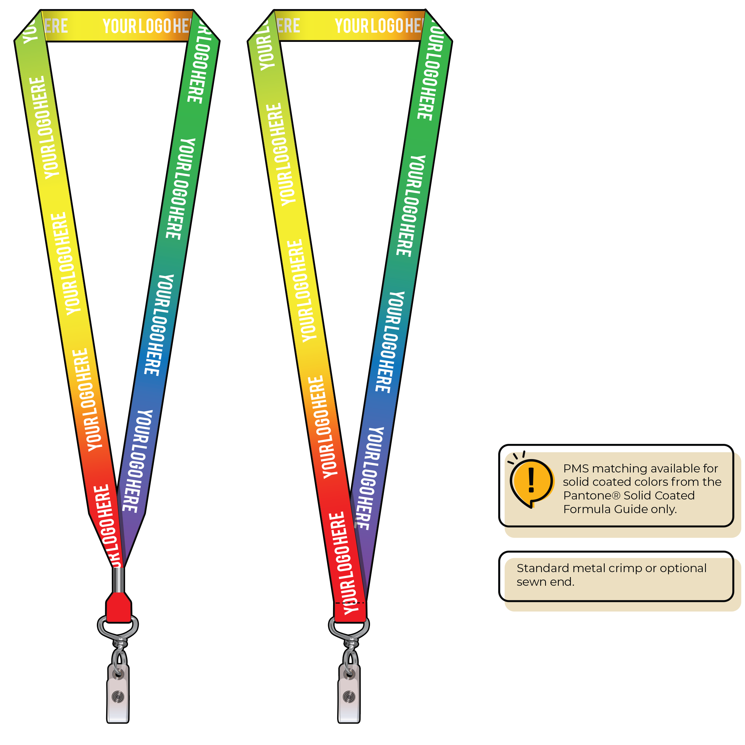BH0003 | 3/4" Imported Dye Sublimation Lanyards