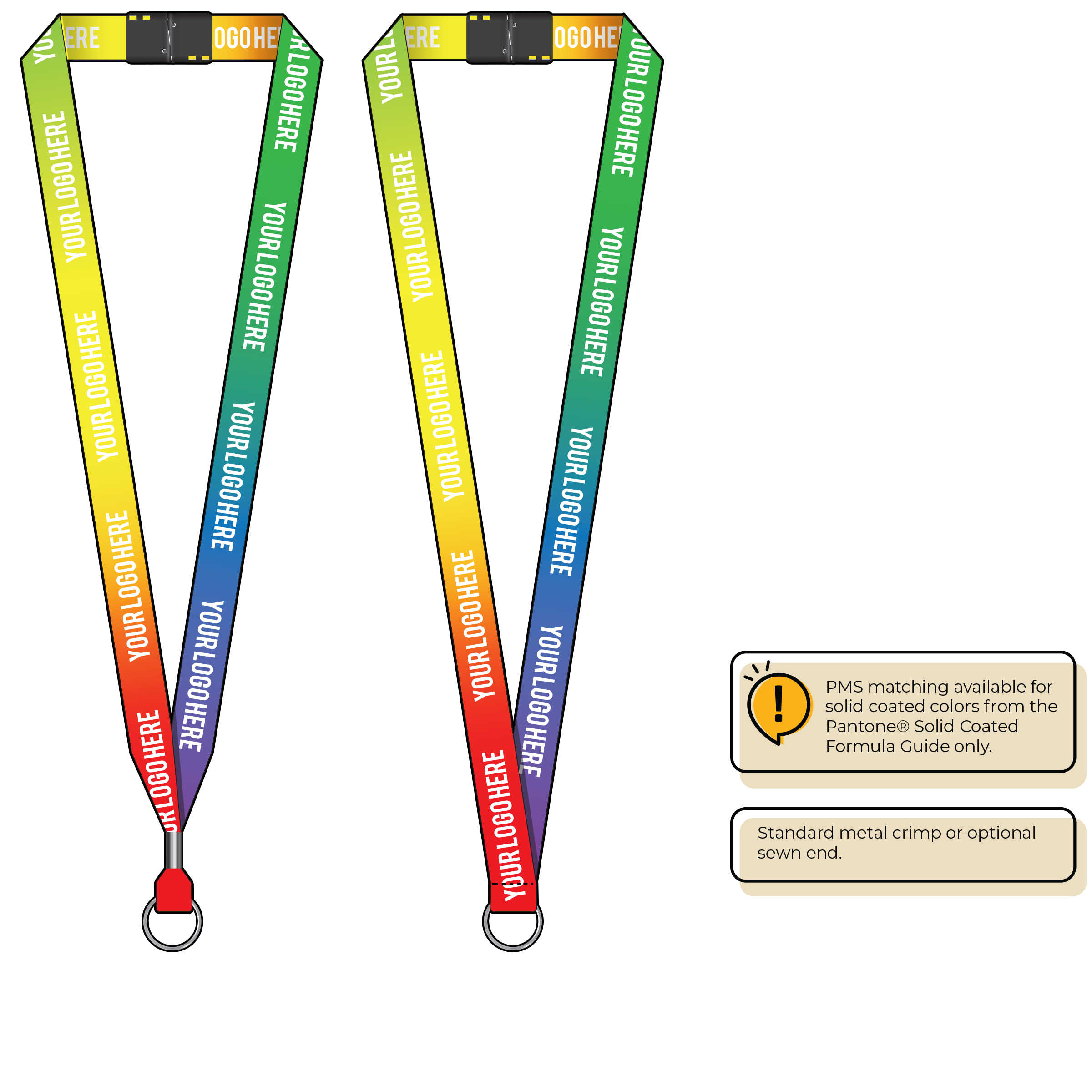 BH0003 | 3/4" Imported Dye Sublimation Lanyards