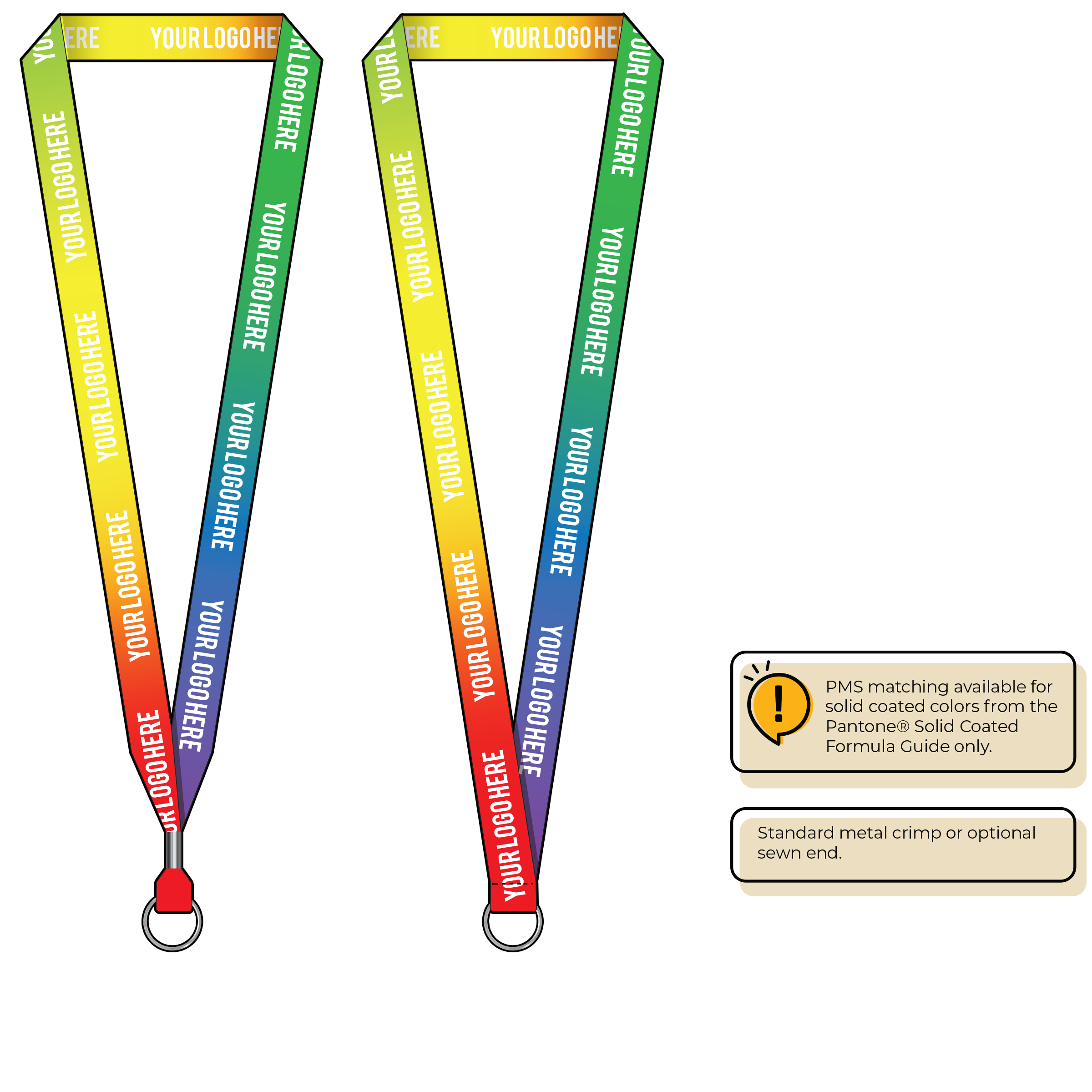 BH0003 | 3/4" Imported Dye Sublimation Lanyards