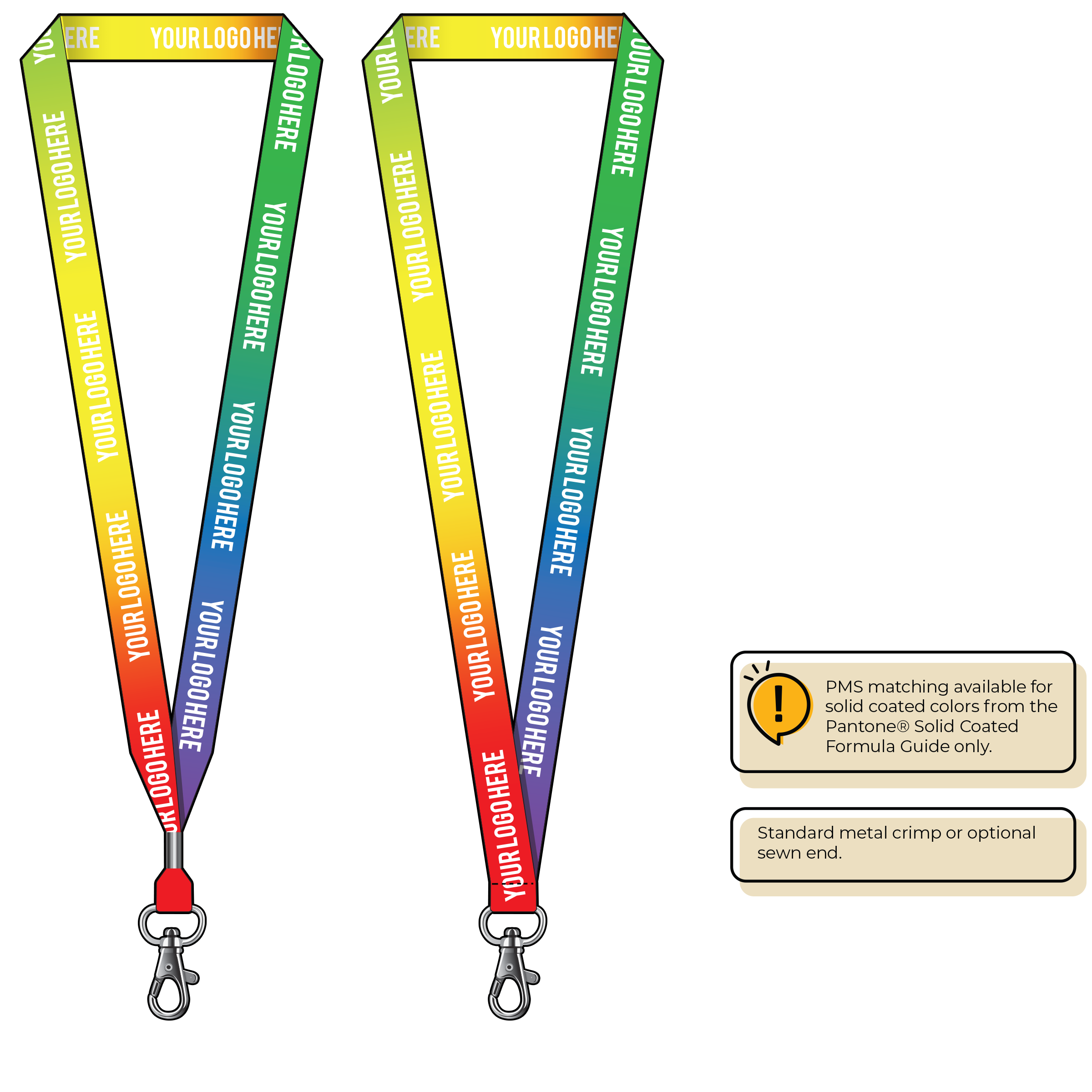 BH0003 | 3/4" Imported Dye Sublimation Lanyards