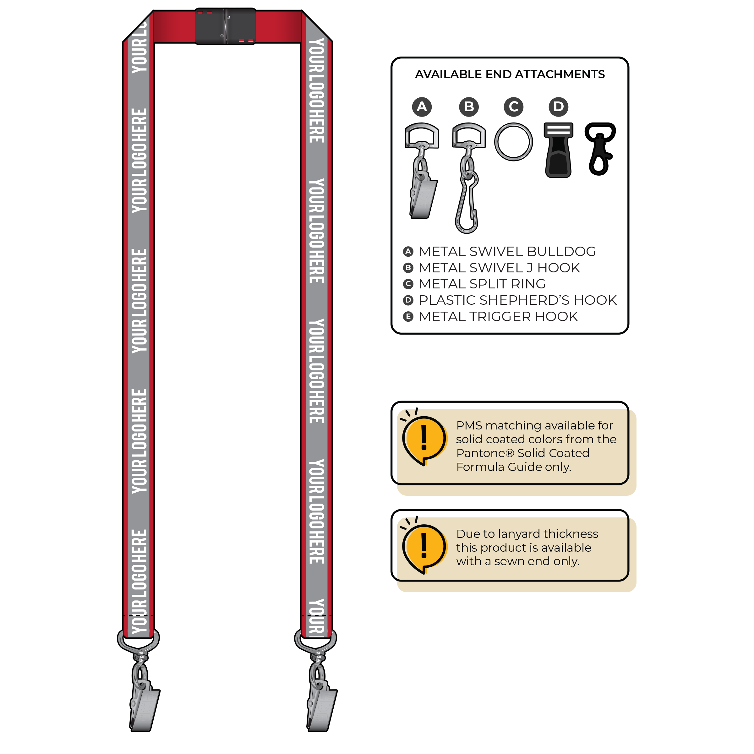 BH0027 | 3/4" Reflective Silkscreen Lanyard
