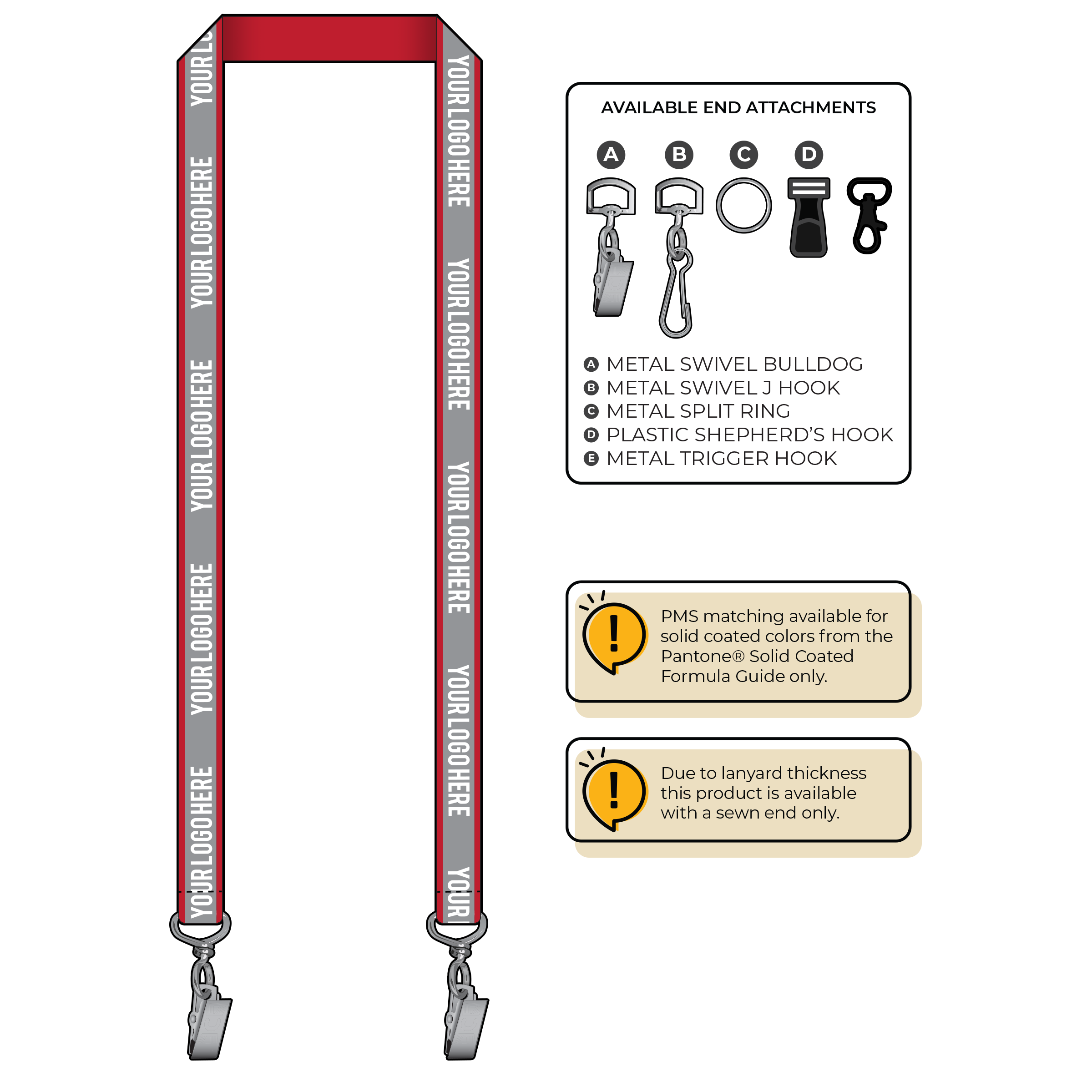 BH0027 | 3/4" Reflective Silkscreen Lanyard
