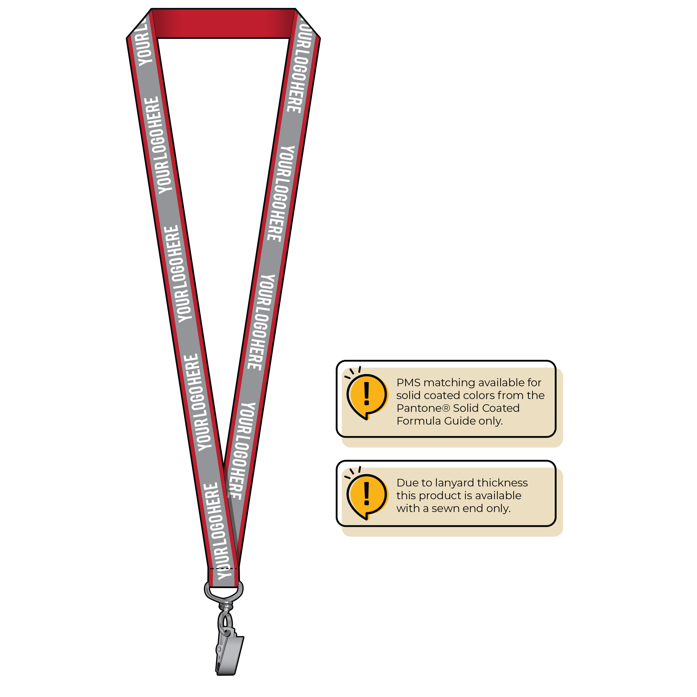 BH0027 | 3/4" Reflective Silkscreen Lanyard