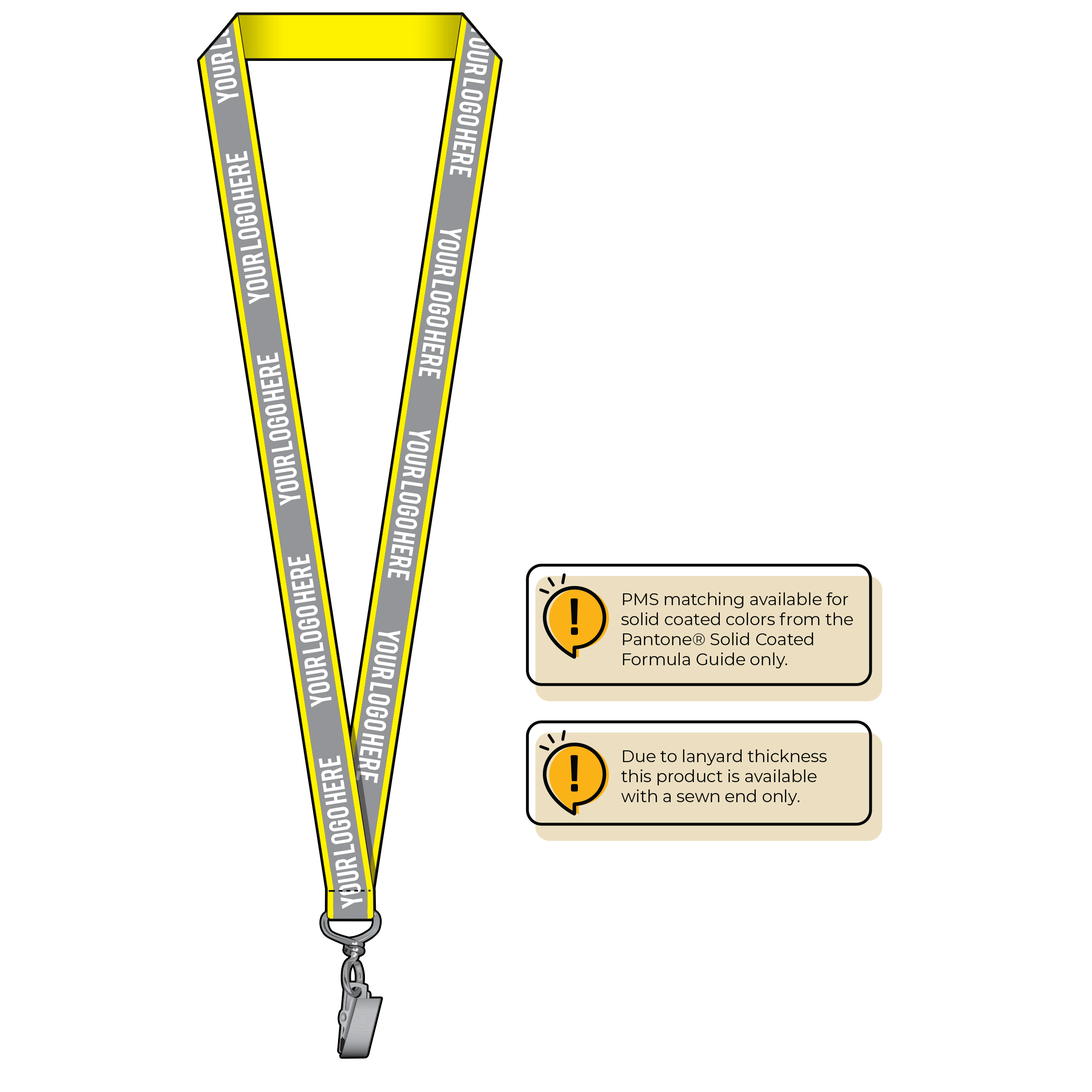 BH0027 | 3/4" Reflective Silkscreen Lanyard