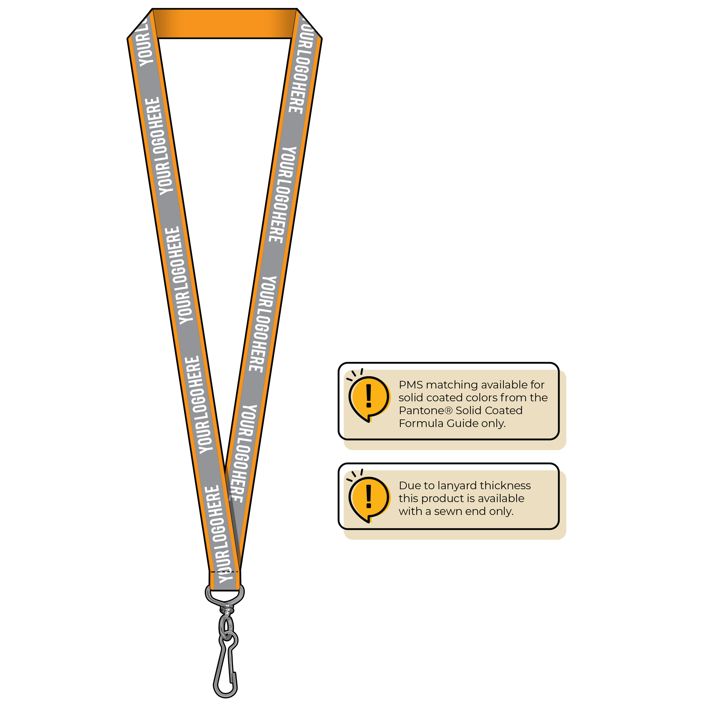 BH0027 | 3/4" Reflective Silkscreen Lanyard