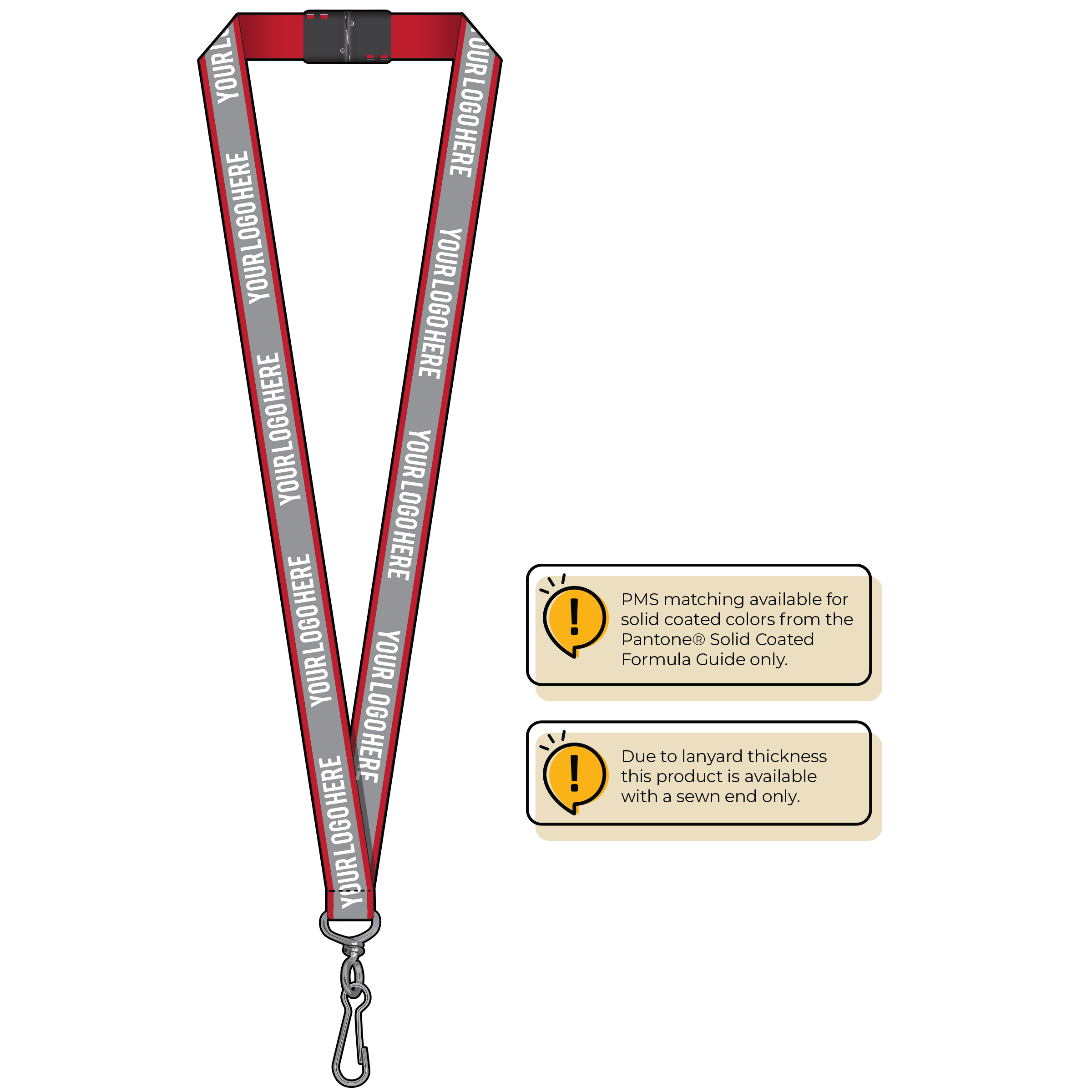 BH0027 | 3/4" Reflective Silkscreen Lanyard