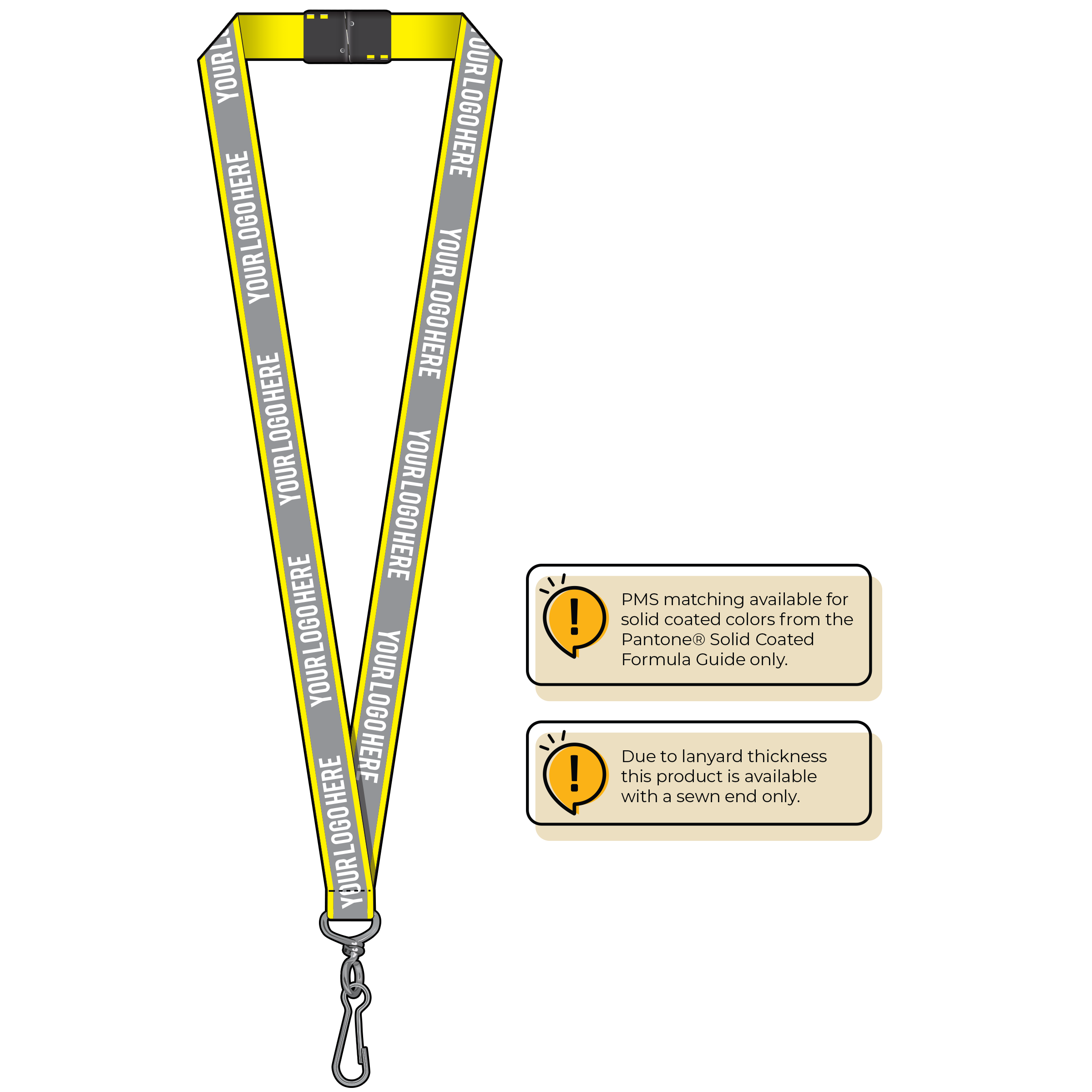 BH0027 | 3/4" Reflective Silkscreen Lanyard