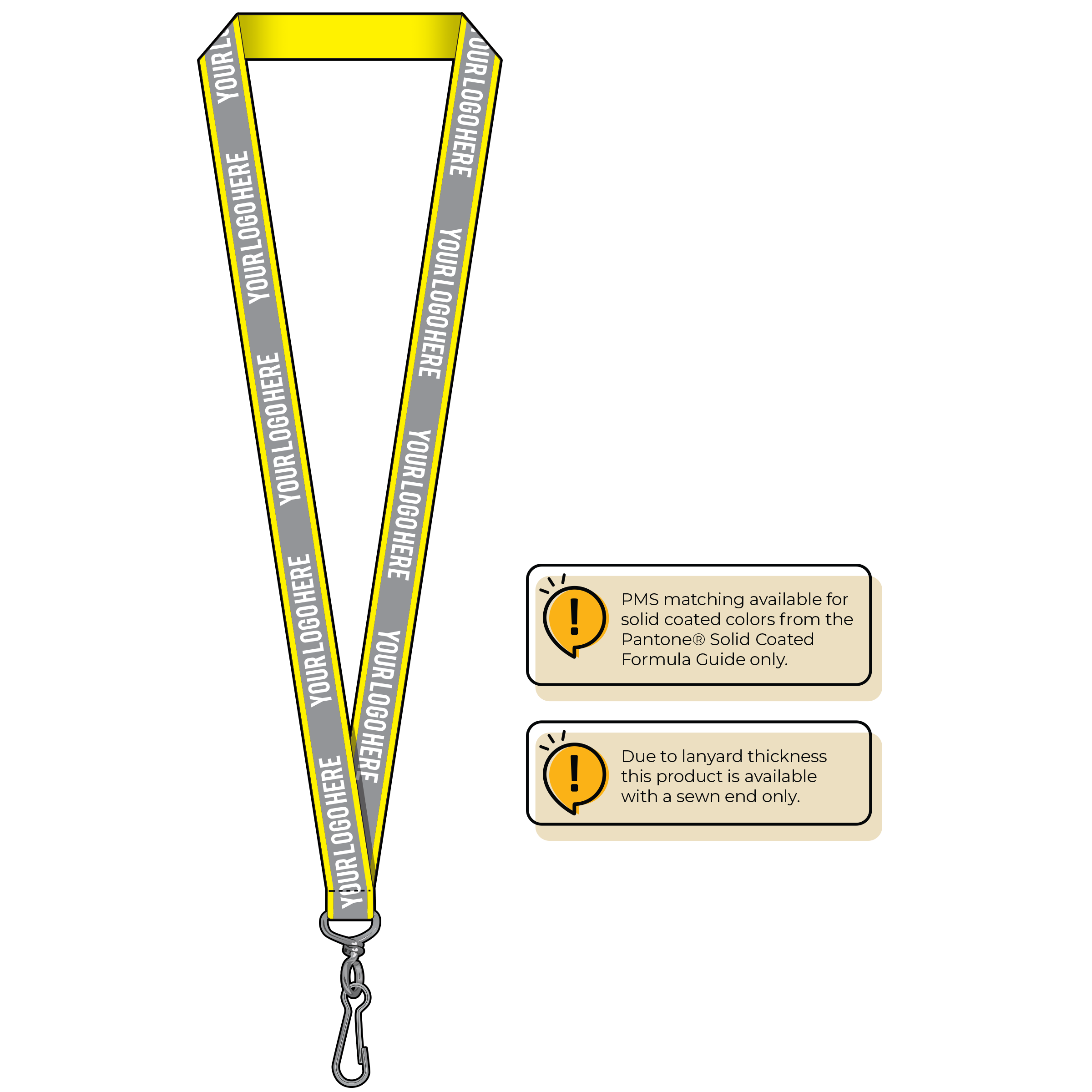 BH0027 | 3/4" Reflective Silkscreen Lanyard