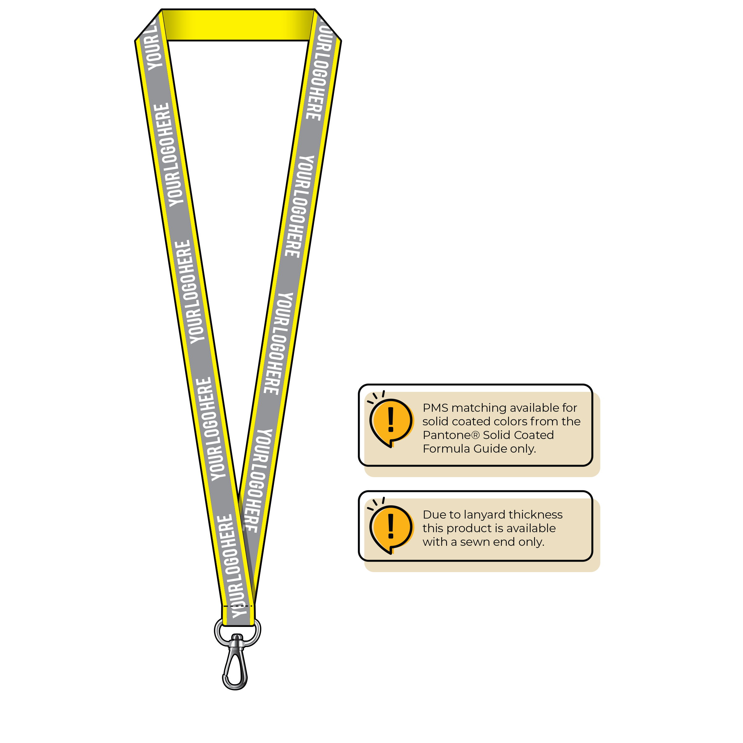 BH0027 | 3/4" Reflective Silkscreen Lanyard