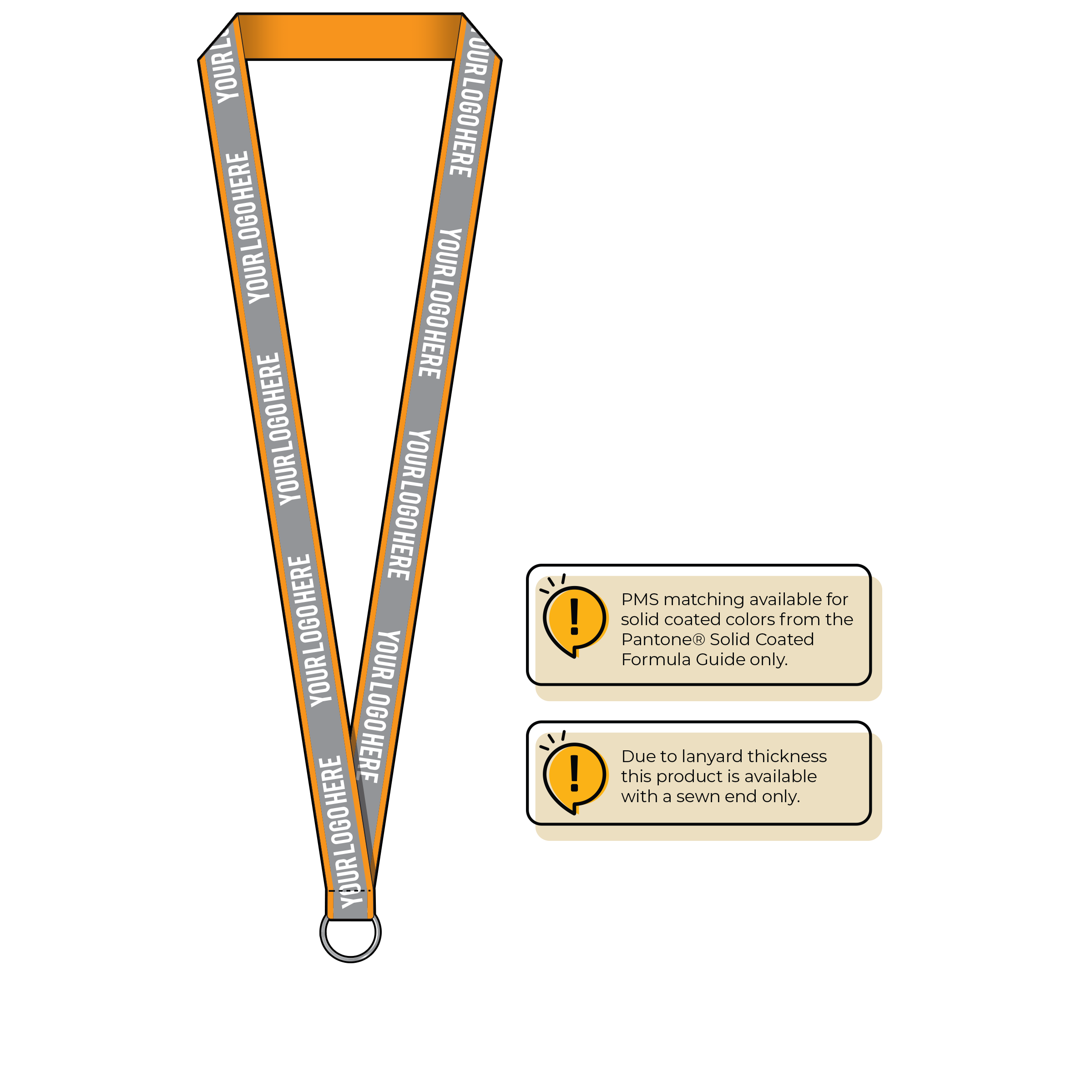 BH0027 | 3/4" Reflective Silkscreen Lanyard