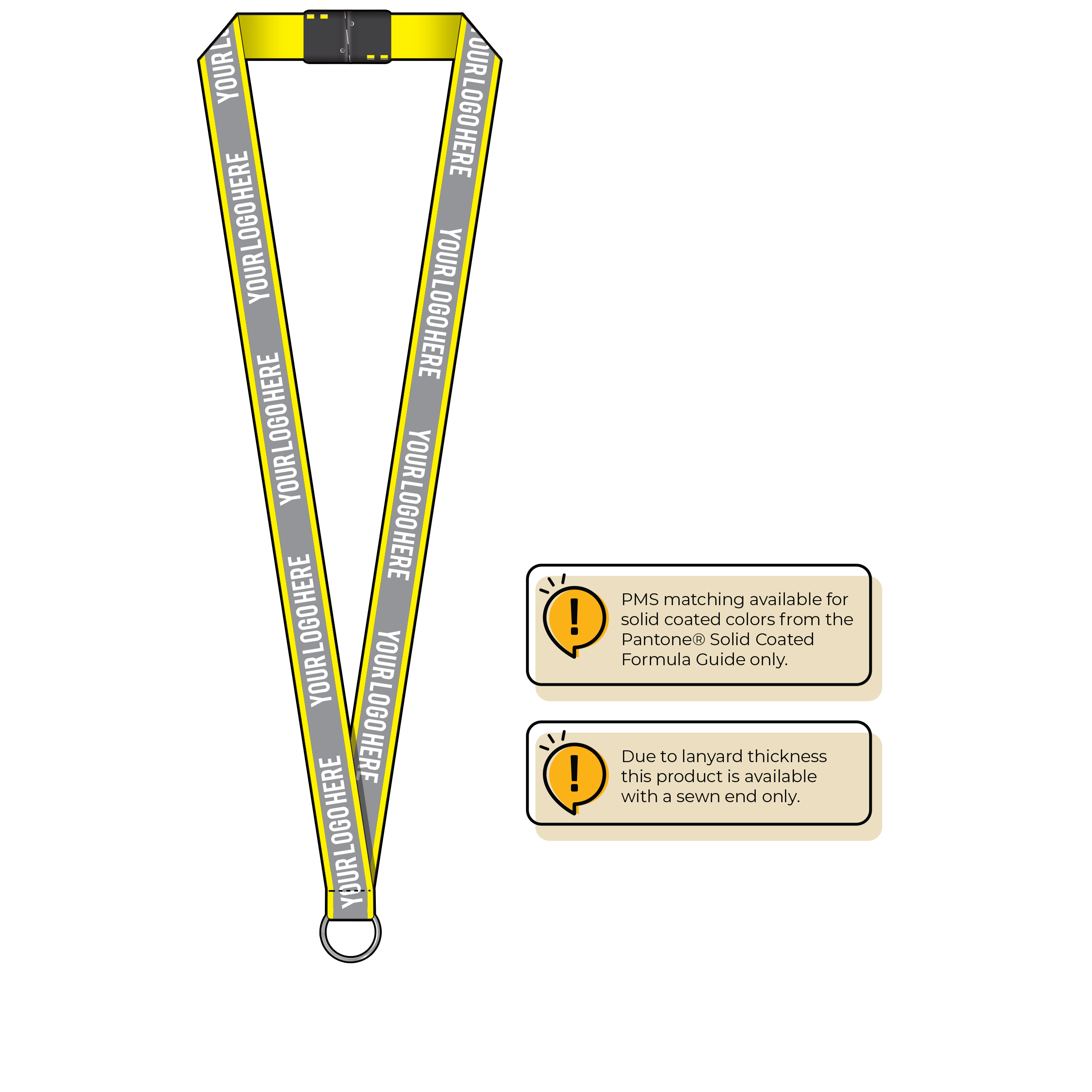 BH0027 | 3/4" Reflective Silkscreen Lanyard