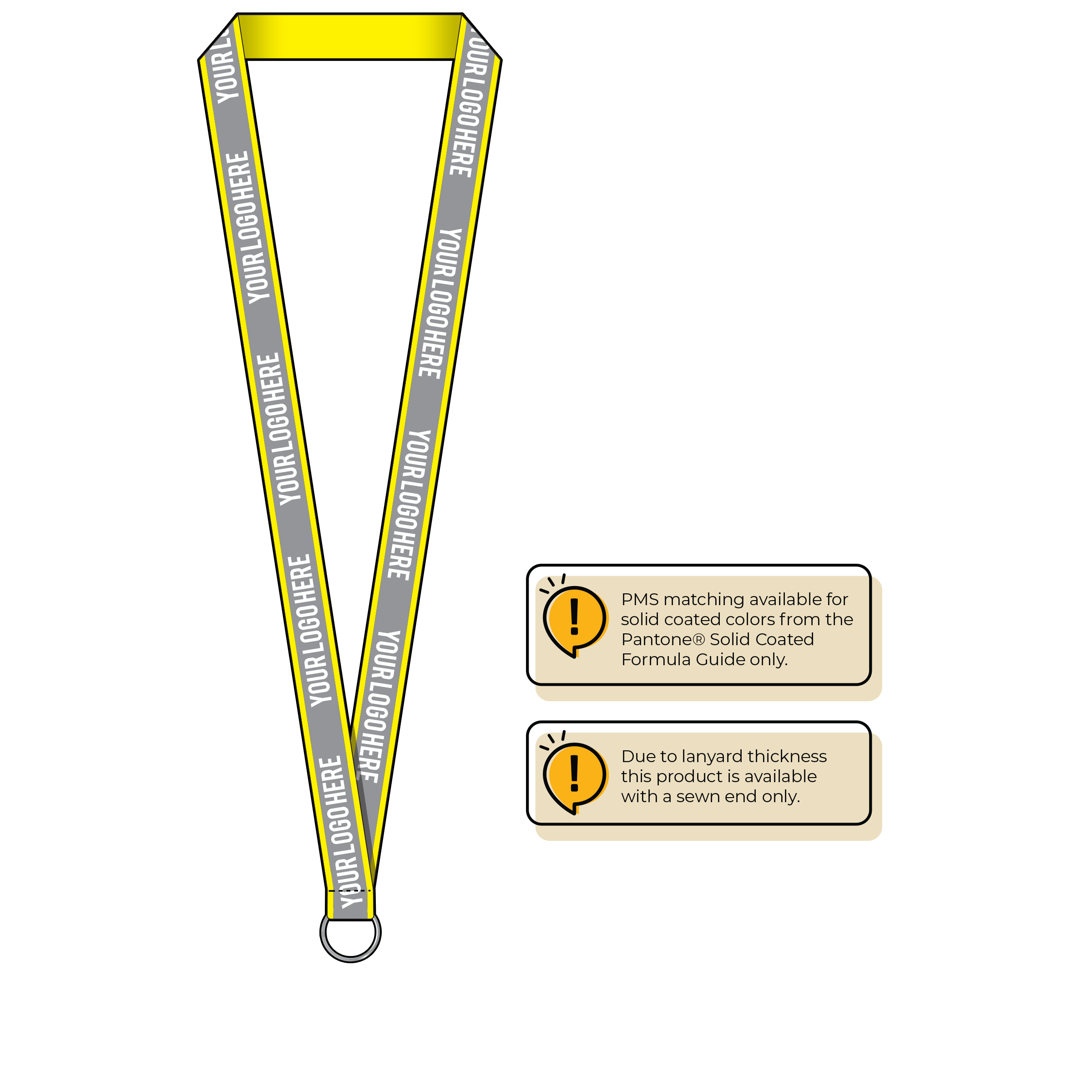 BH0027 | 3/4" Reflective Silkscreen Lanyard