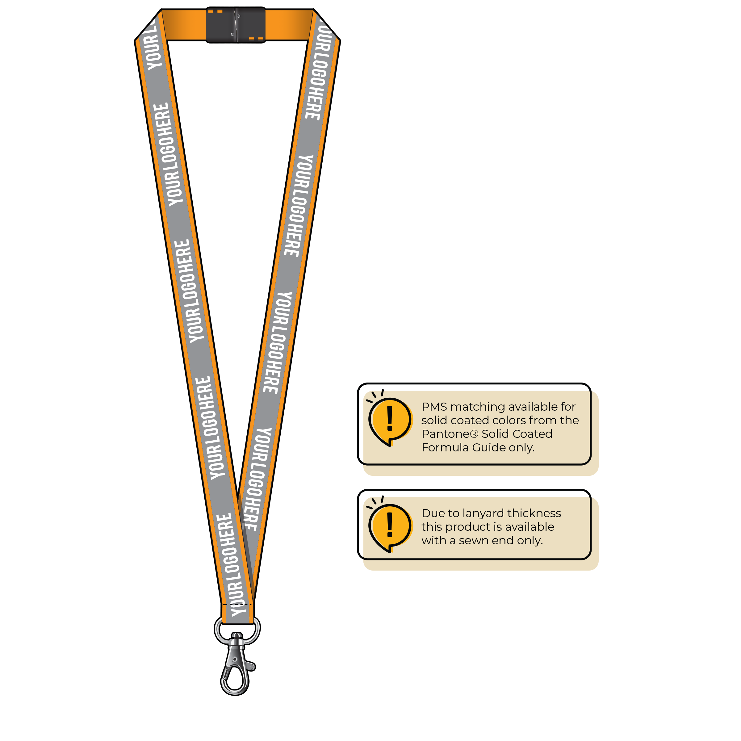 BH0027 | 3/4" Reflective Silkscreen Lanyard